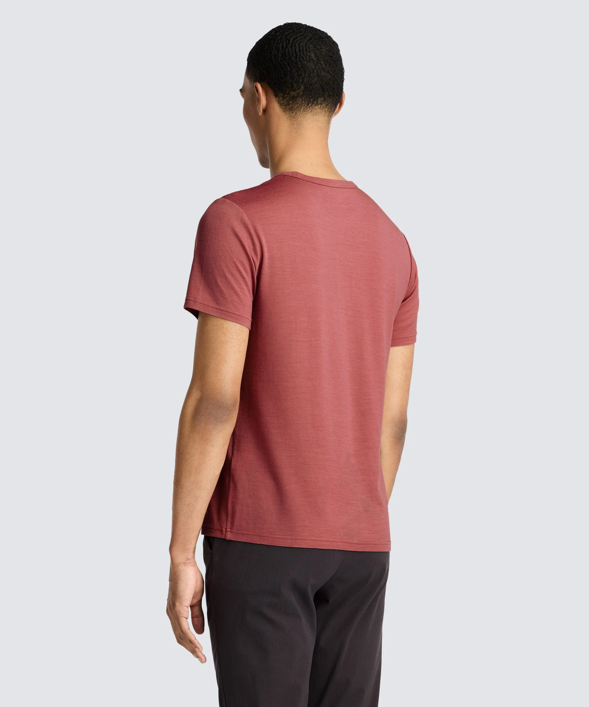 Men's Merino Crew Neck T-Shirt,Men Tops