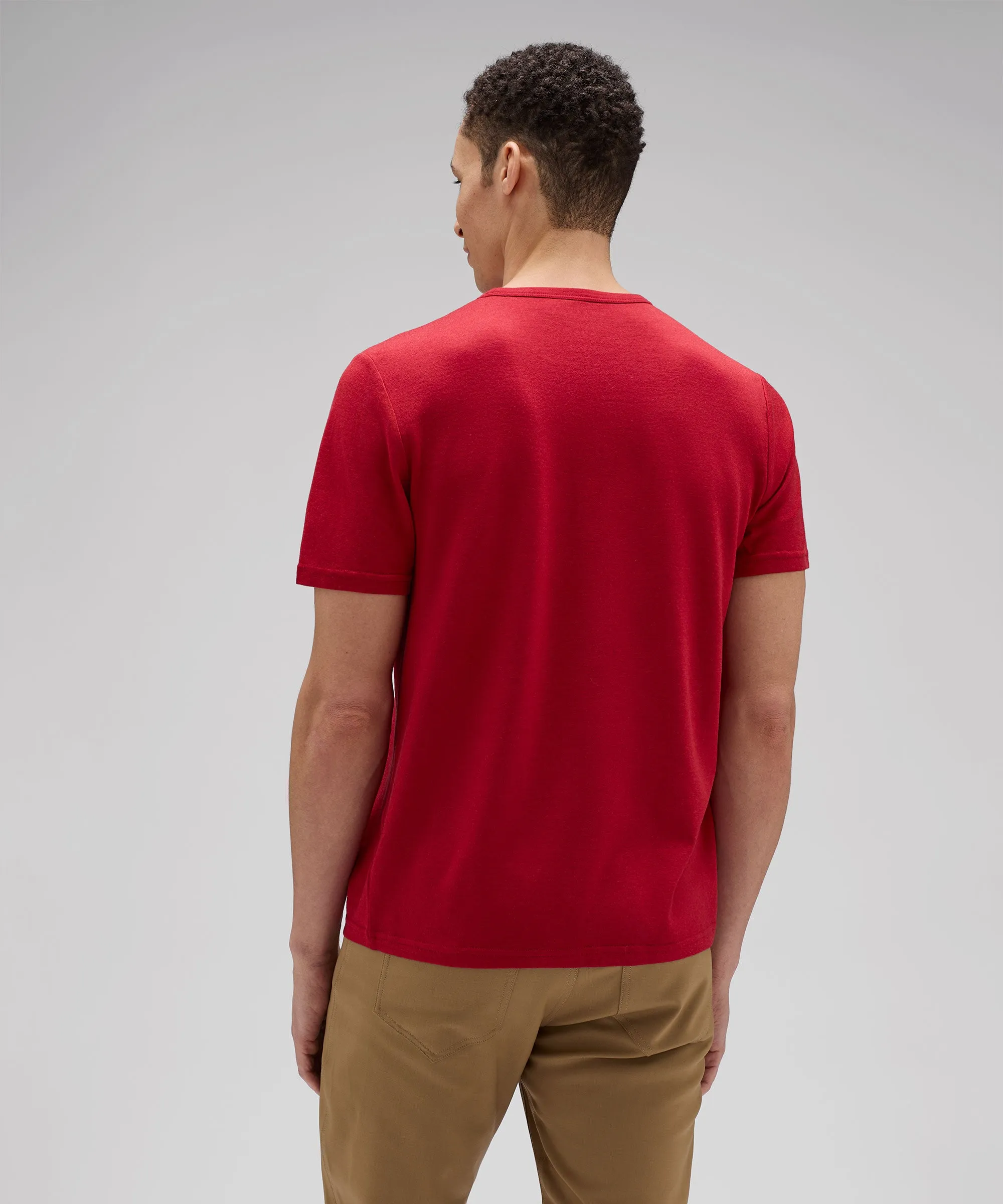 Men's Merino Crew Neck T-Shirt,Men Tops