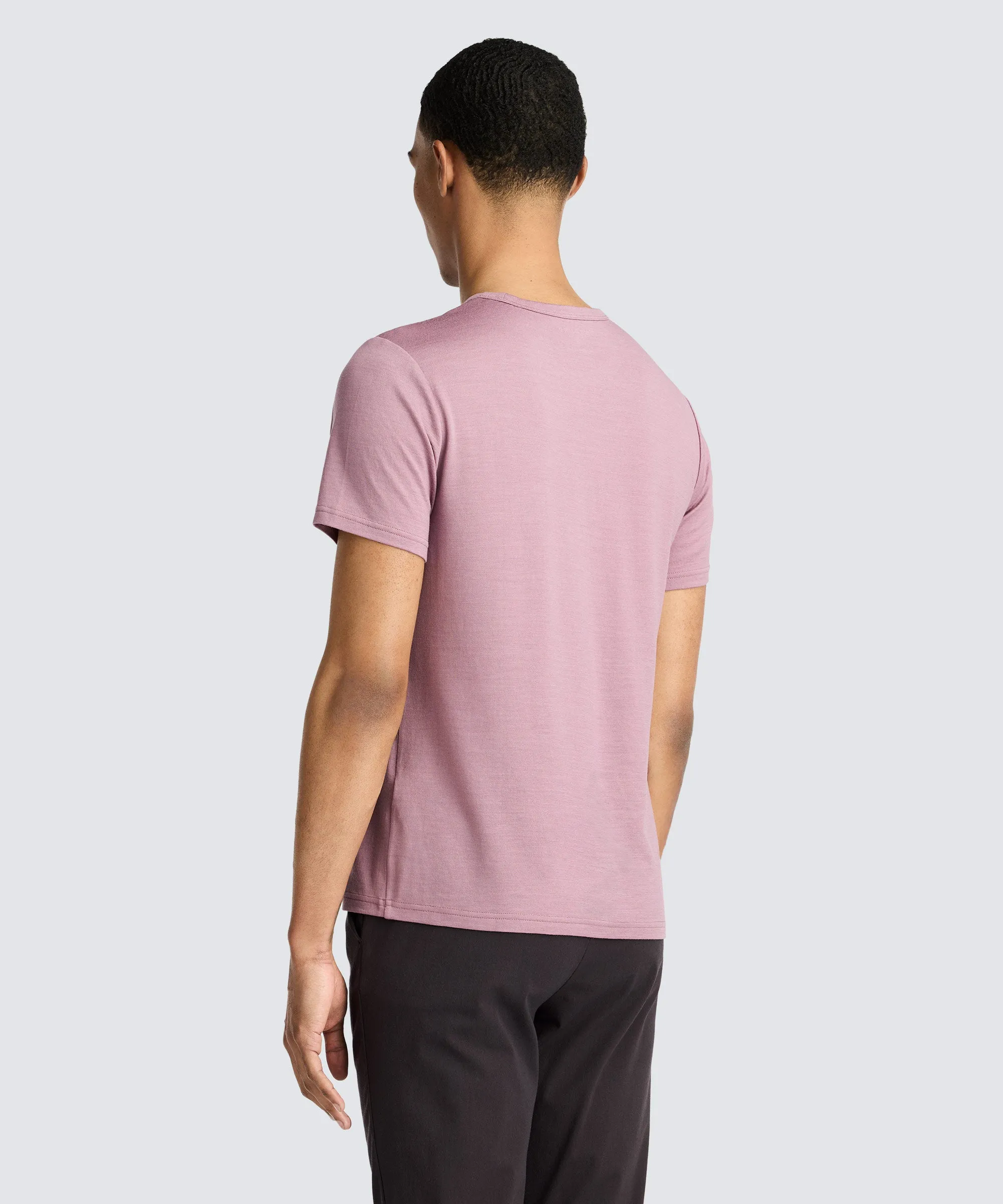 Men's Merino Crew Neck T-Shirt,Men Tops