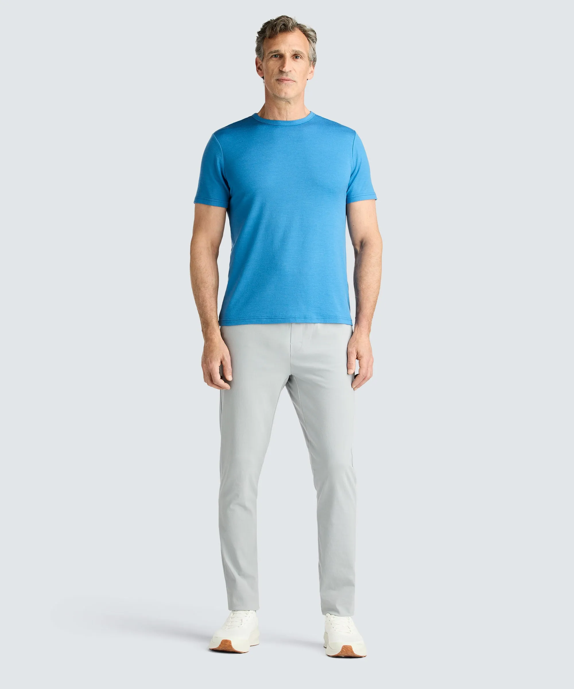 Men's Merino Crew Neck T-Shirt,Men Tops