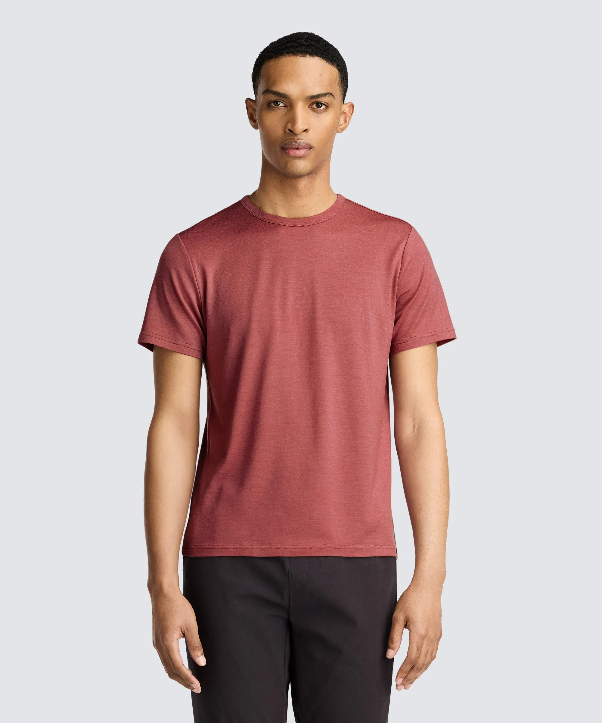 Men's Merino Crew Neck T-Shirt,Men Tops