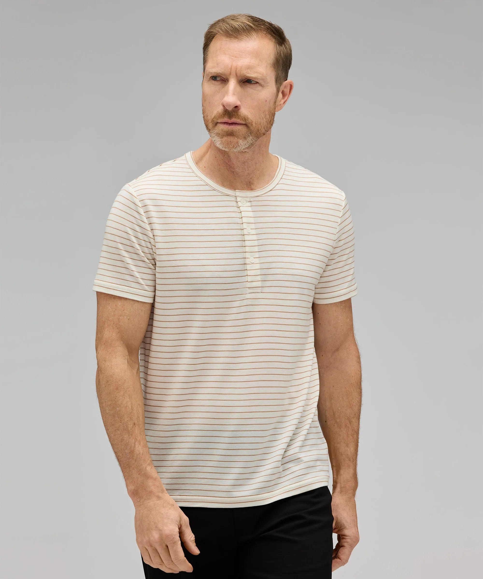 Men's Merino Short Sleeve Henley,Men Tops