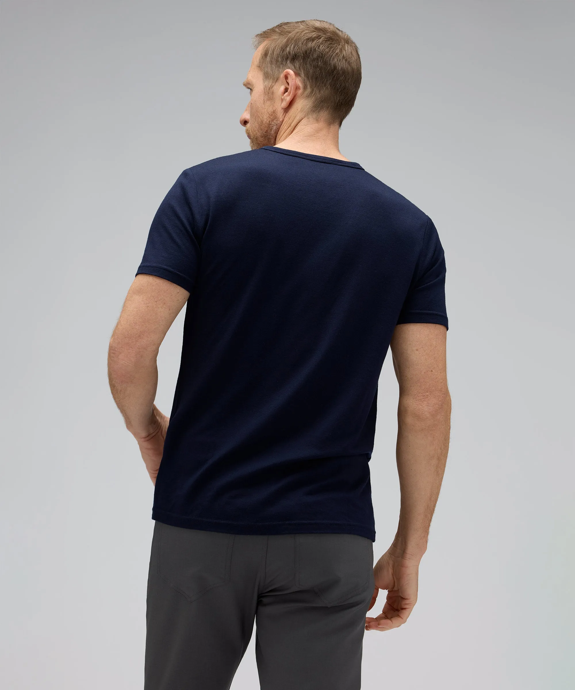 Men's Merino Short Sleeve Henley,Men Tops