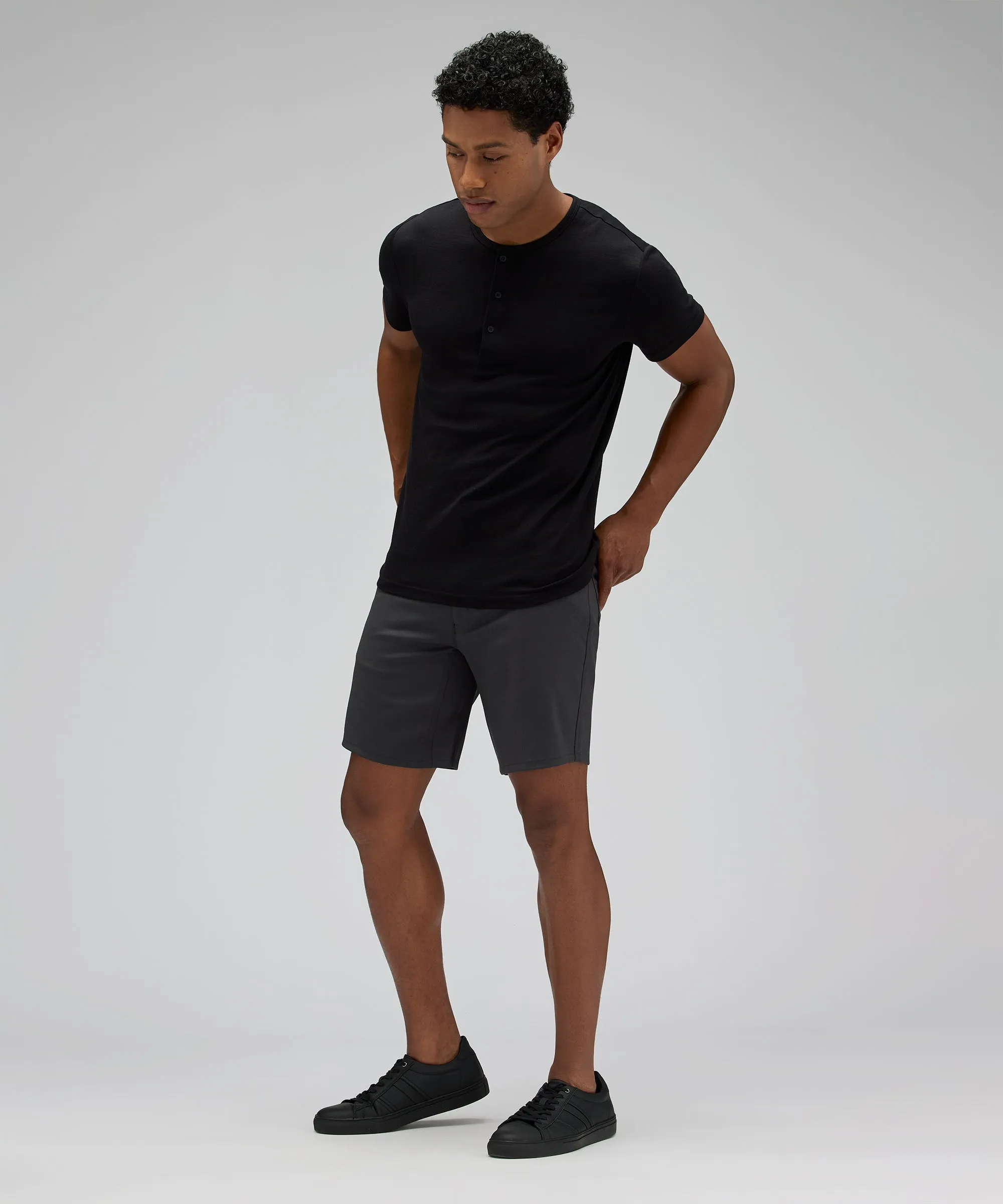 Men's Merino Short Sleeve Henley,Men Tops
