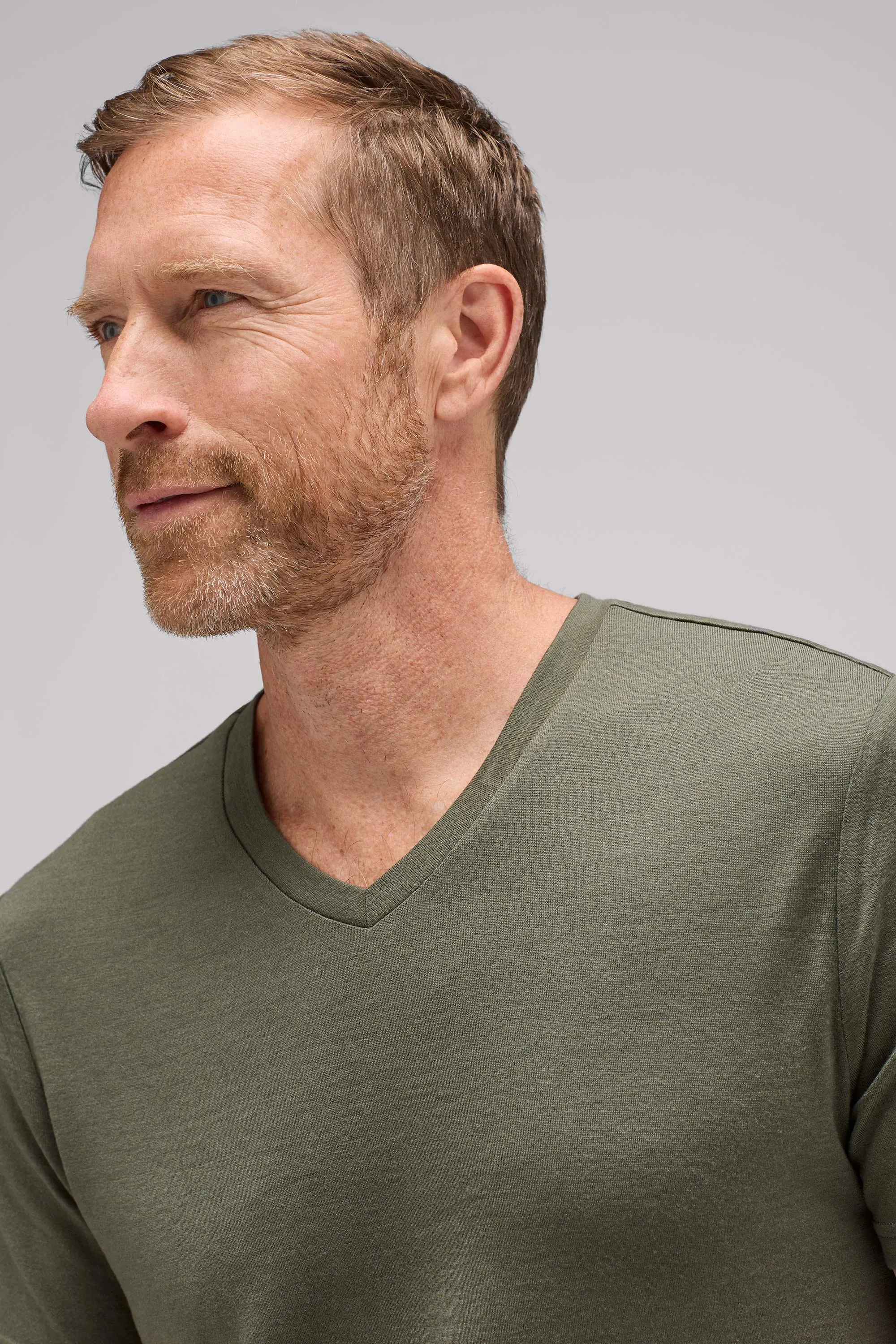 Men's Merino V-Neck T-Shirt,Men Tops