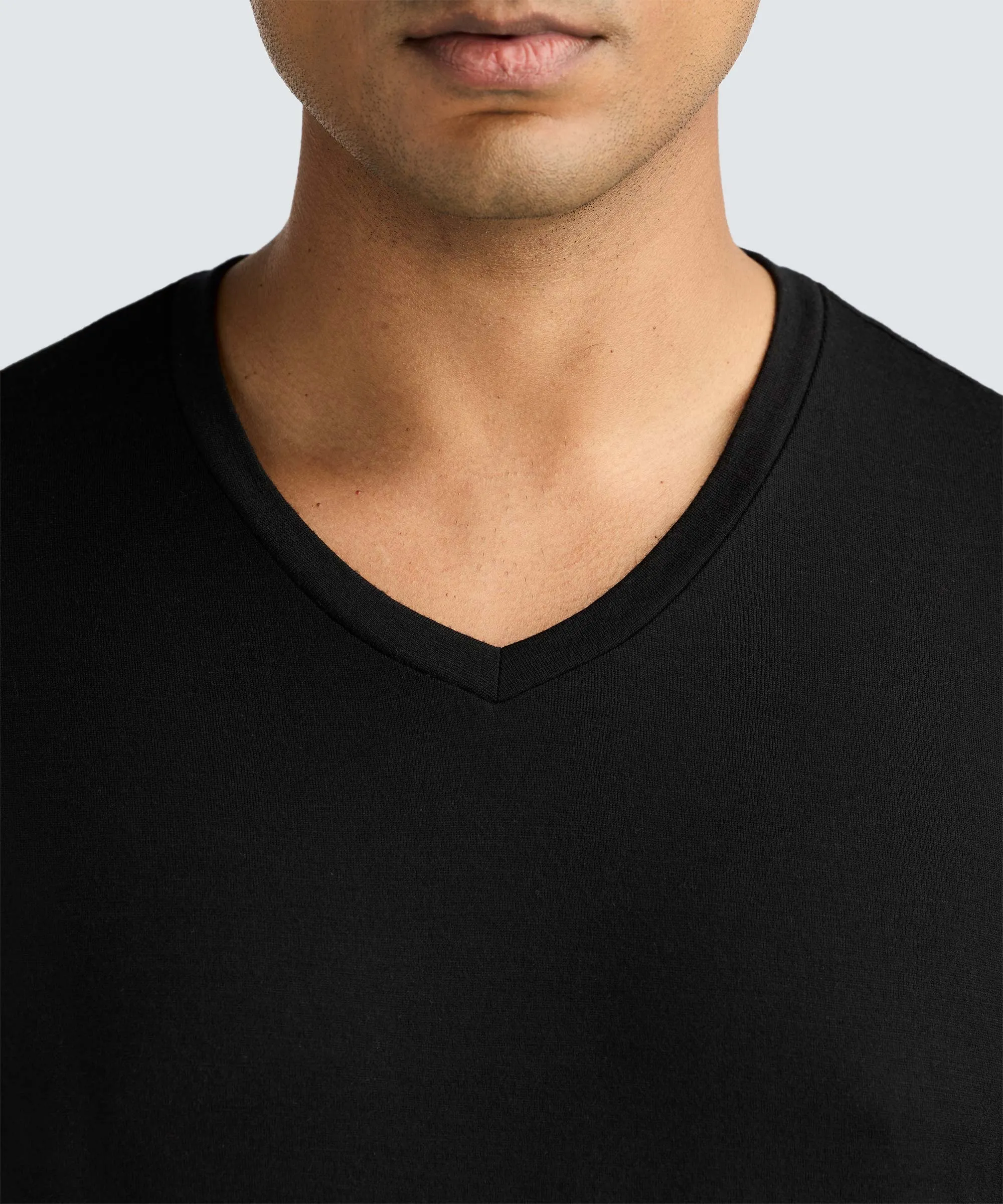 Men's Merino V-Neck T-Shirt,Men Tops