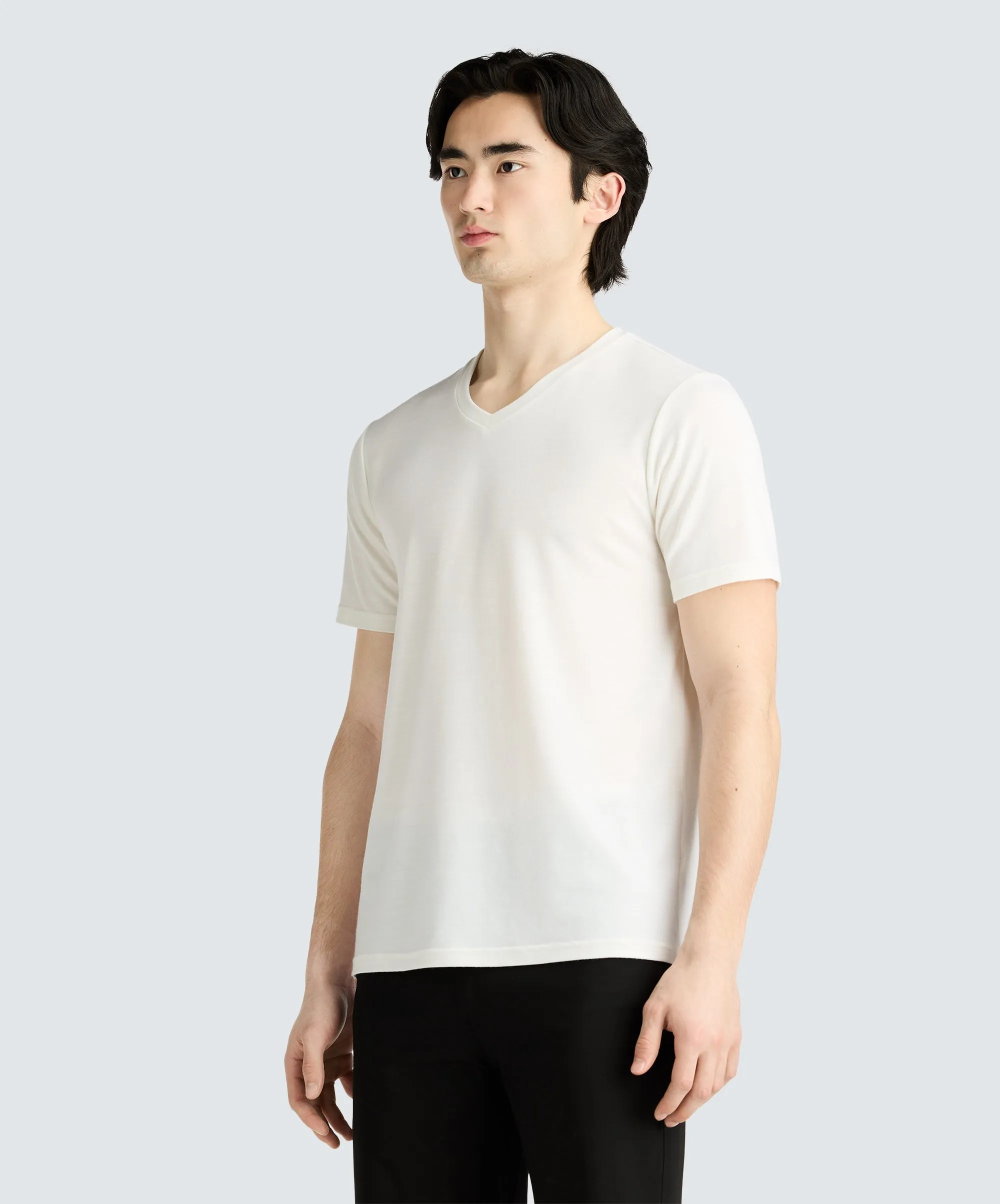 Men's Merino V-Neck T-Shirt,Men Tops