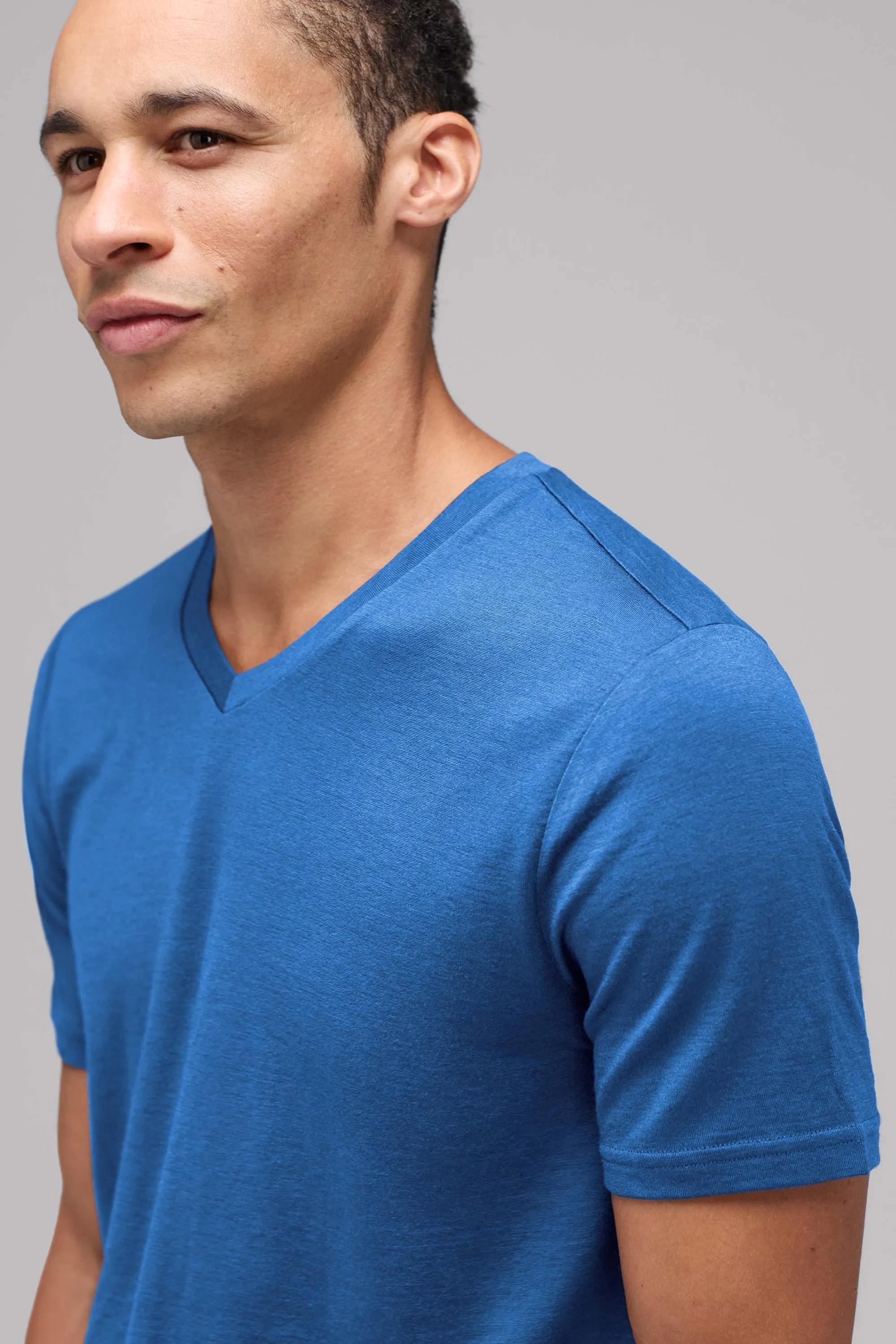 Men's Merino V-Neck T-Shirt,Men Tops