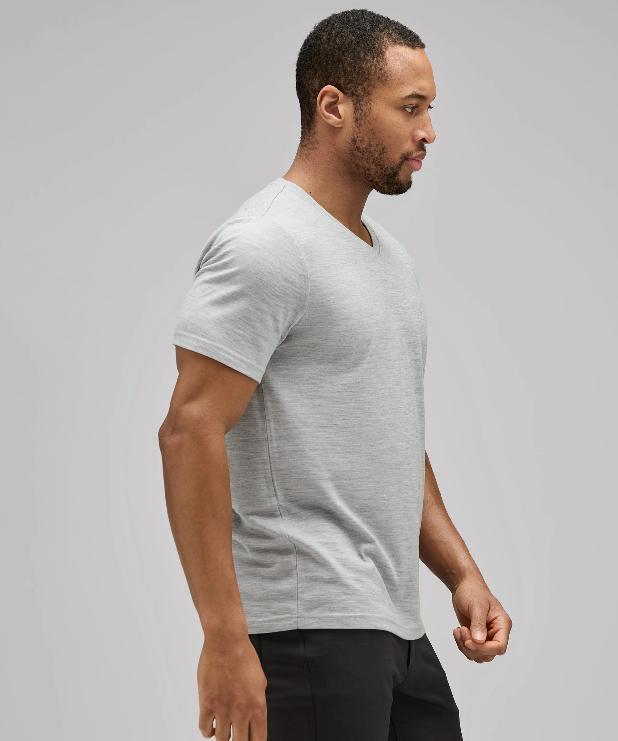 Men's Merino V-Neck T-Shirt,Men Tops