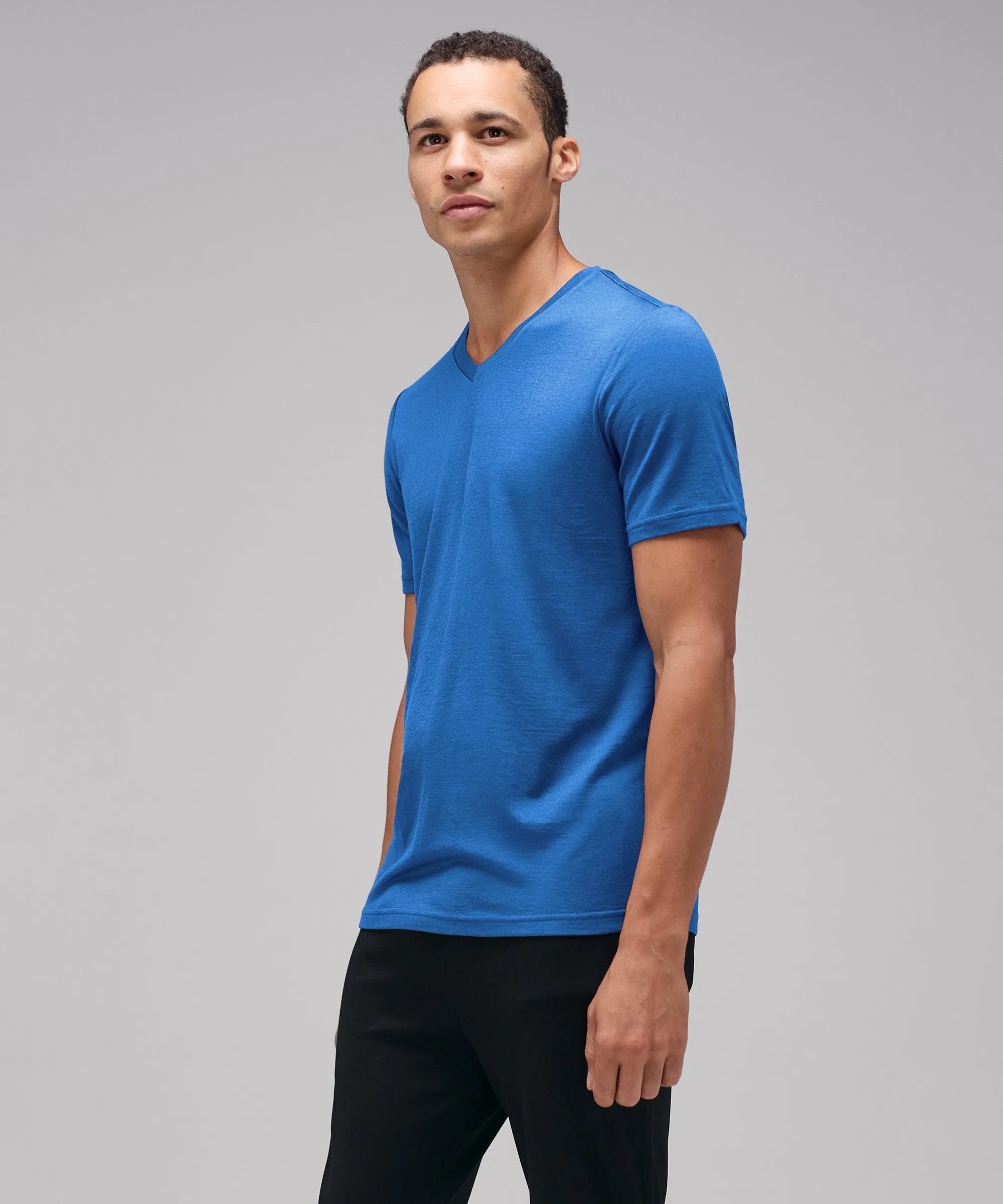 Men's Merino V-Neck T-Shirt,Men Tops