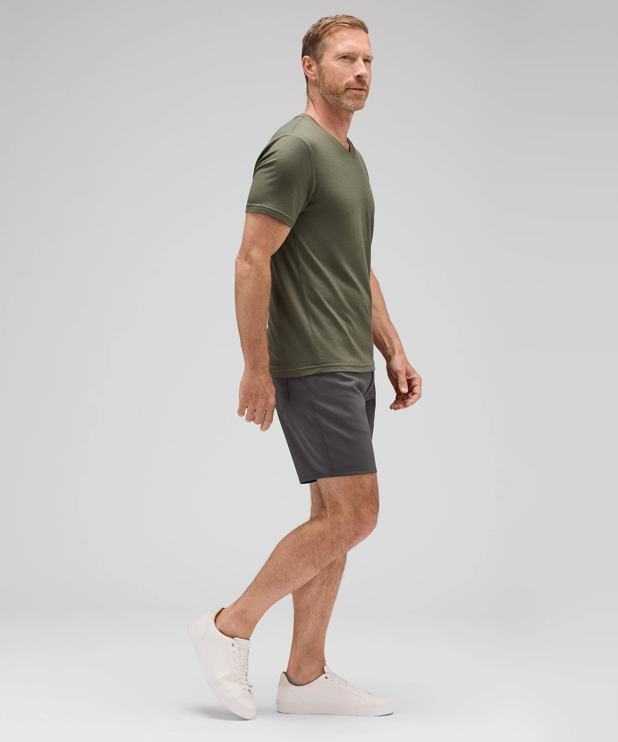 Men's Merino V-Neck T-Shirt,Men Tops