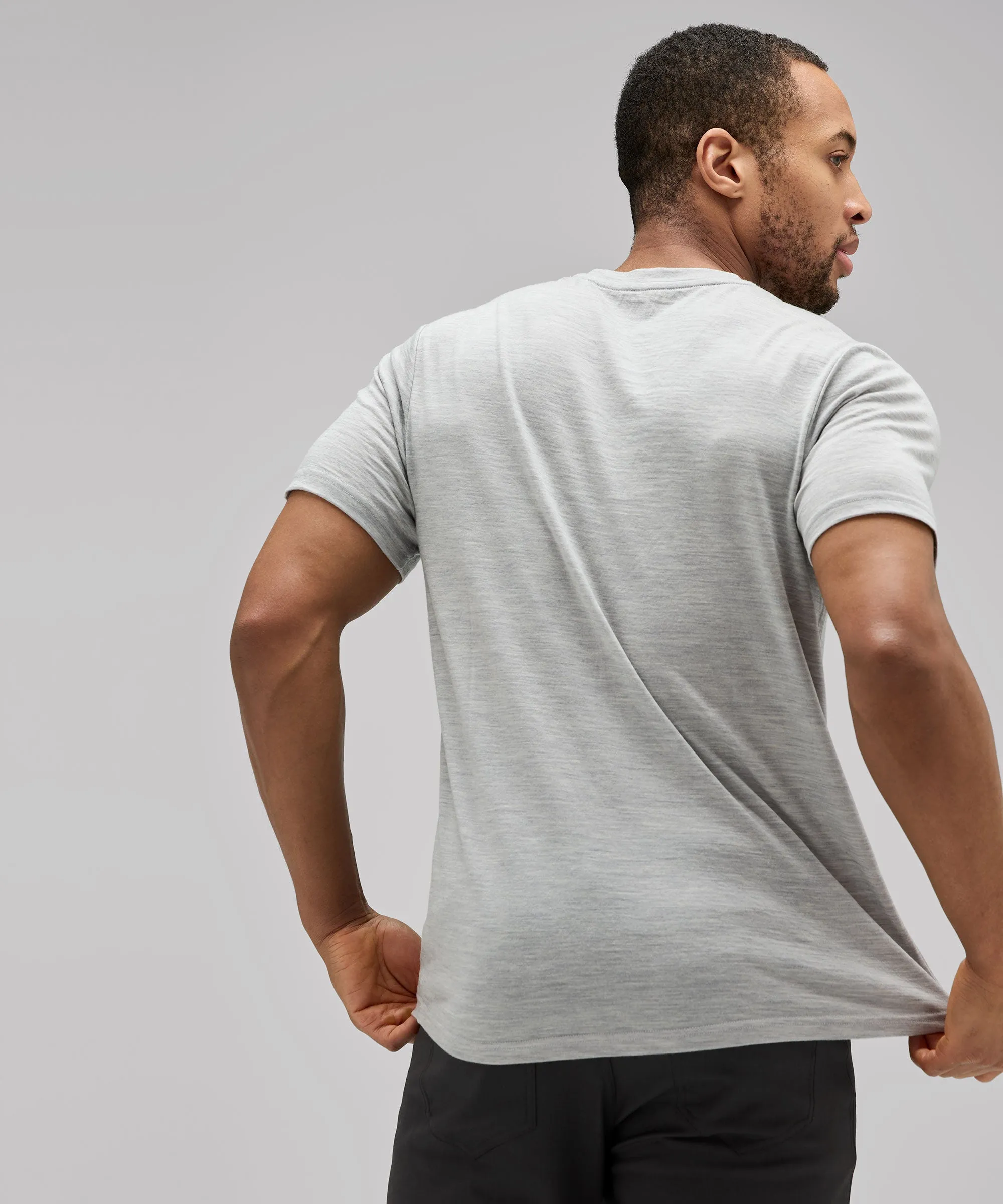 Men's Merino V-Neck T-Shirt,Men Tops