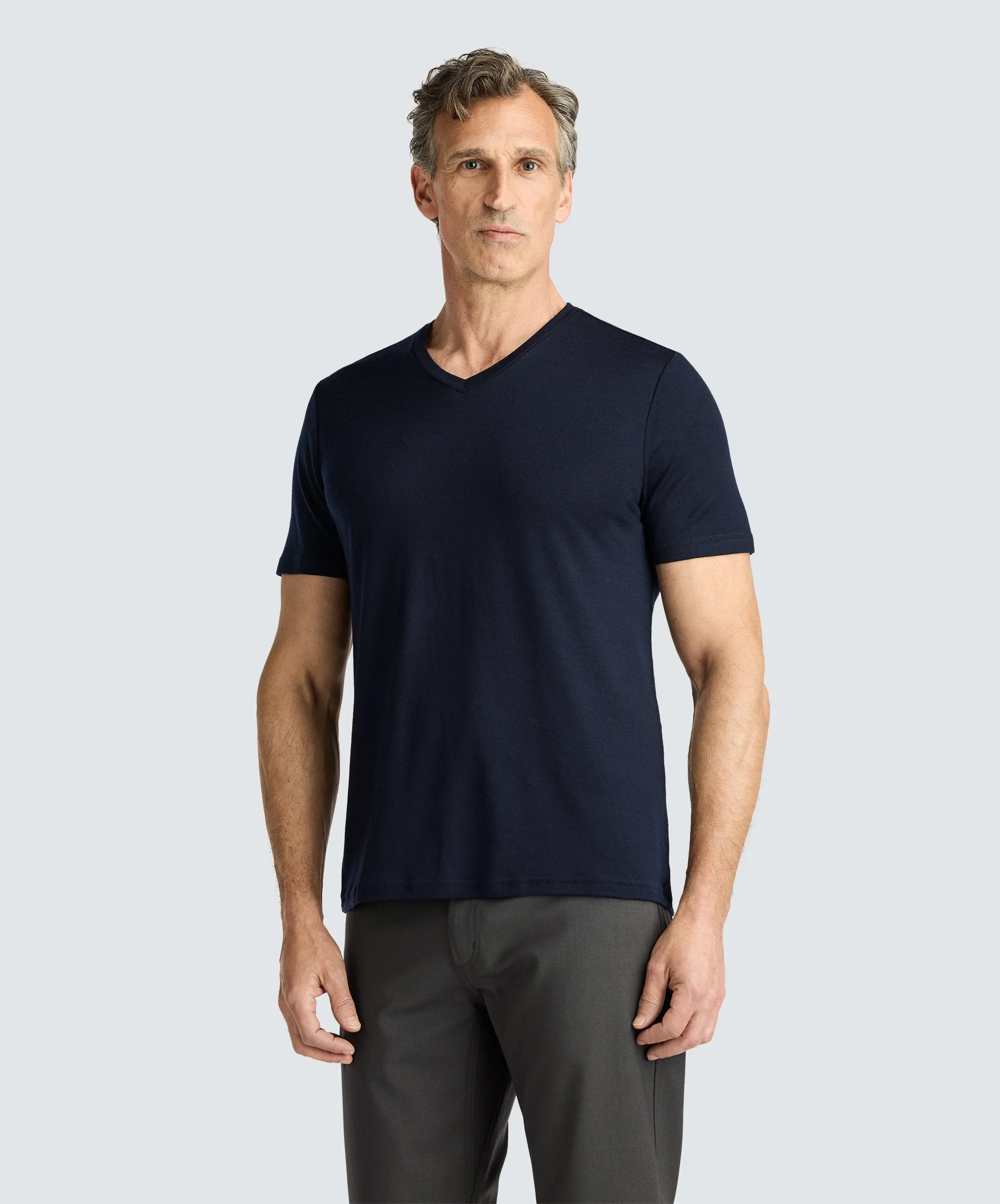 Men's Merino V-Neck T-Shirt,Men Tops