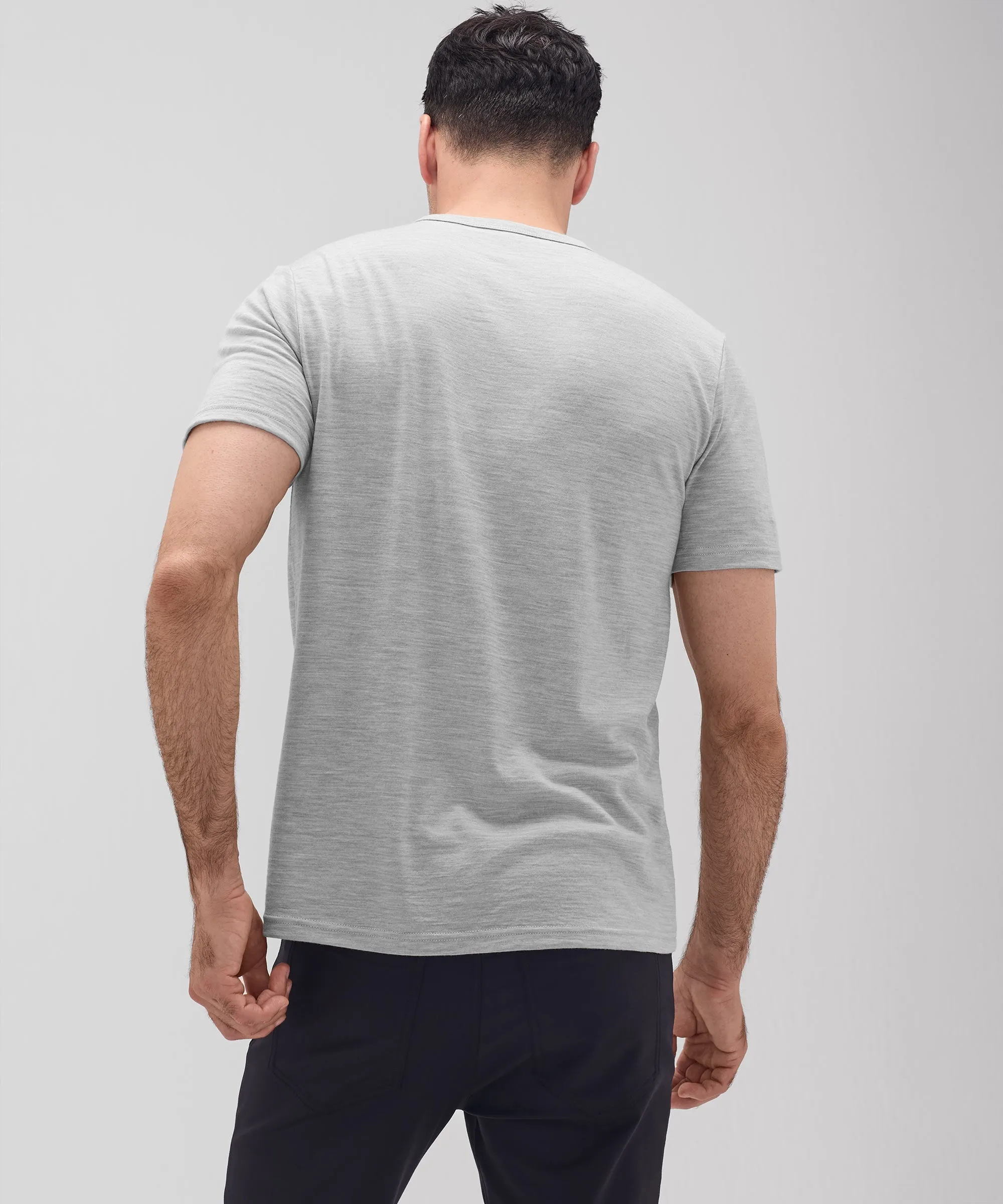 Men's Tall Merino Crew Neck T-Shirt,Men Tops