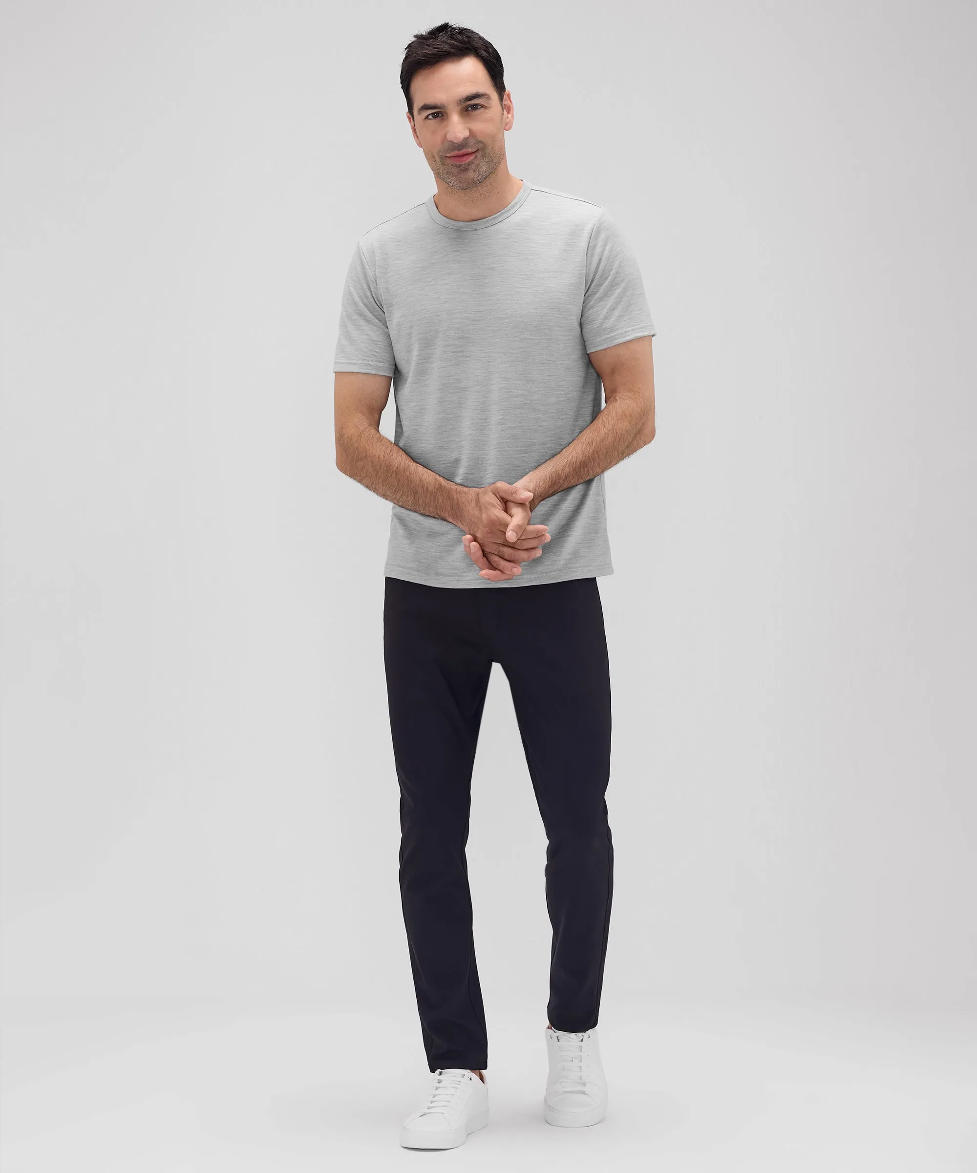 Men's Tall Merino Crew Neck T-Shirt,Men Tops