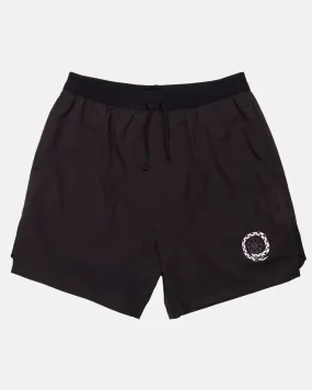Mindset 2-in-1 Trail Short - Black & Plum,Men Shorts