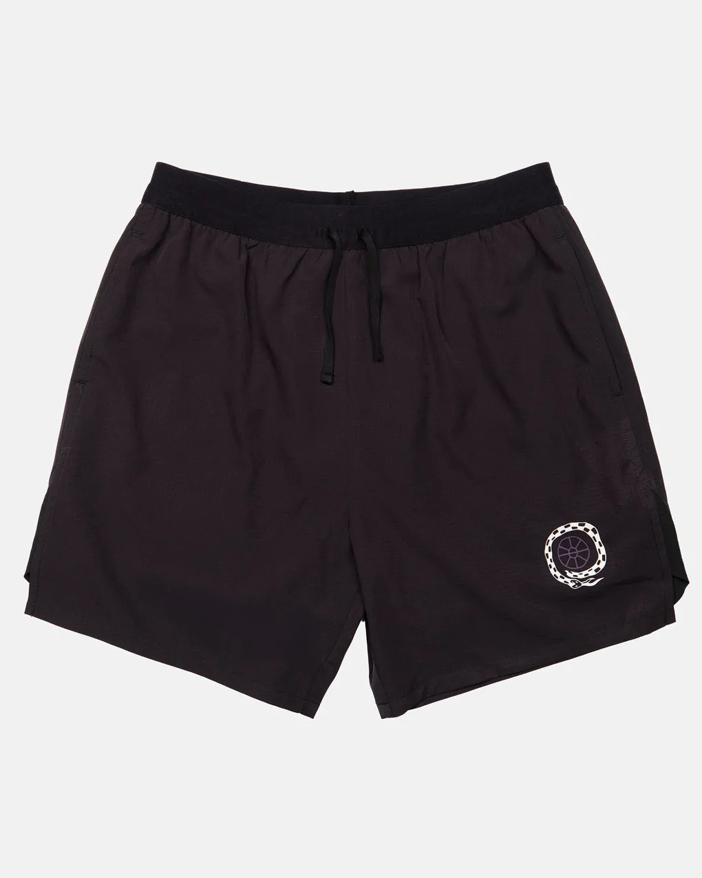 Mindset 2-in-1 Trail Short - Black & Plum,Men Shorts
