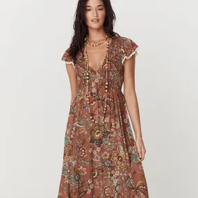 Mojave Lily Shirred Maxi Dress,Dresses
