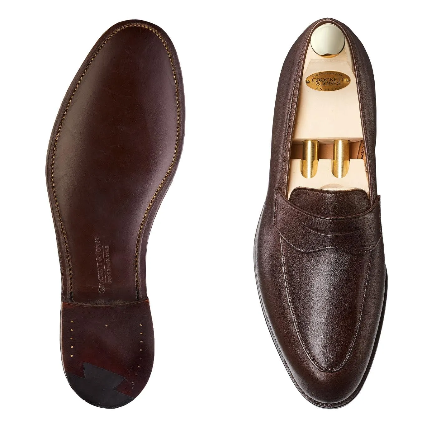 Nice Dark Brown Milled Calf,Men Loafers