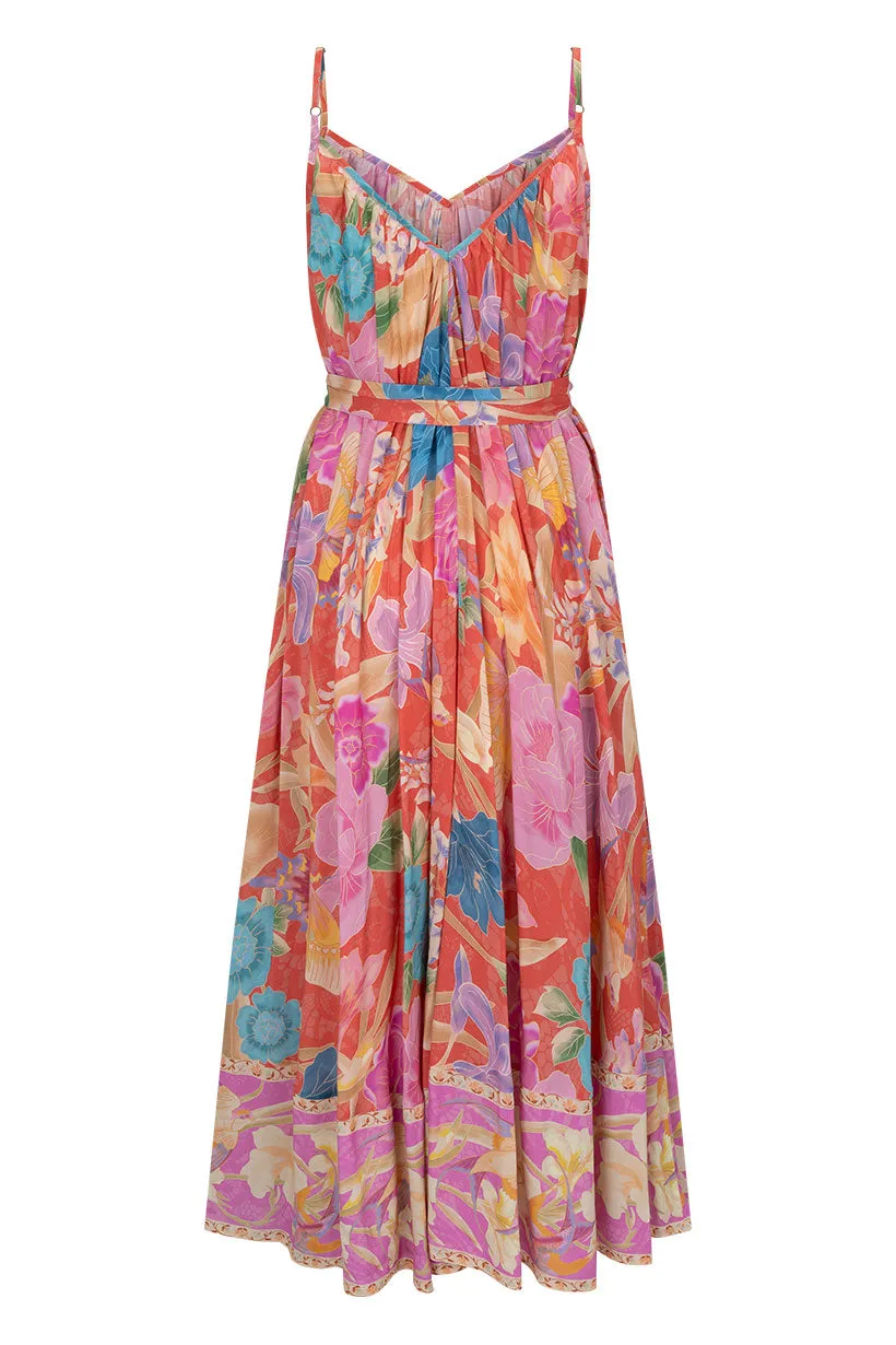 Painter's Garden Strappy Maxi Dress,Dresses