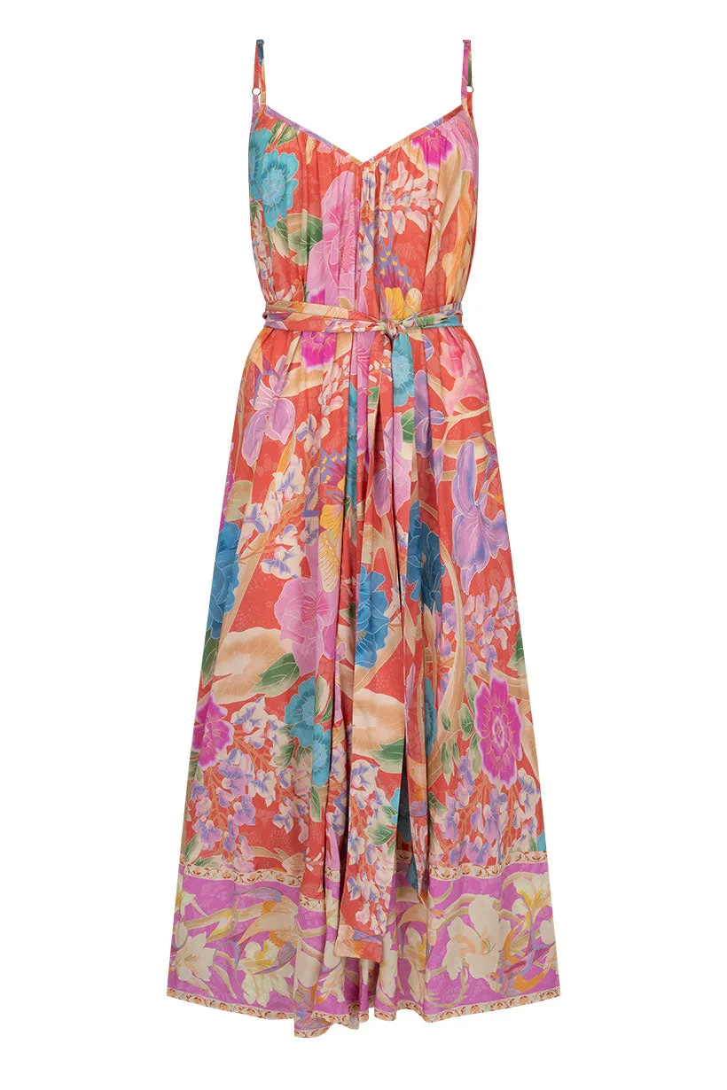 Painter's Garden Strappy Maxi Dress,Dresses