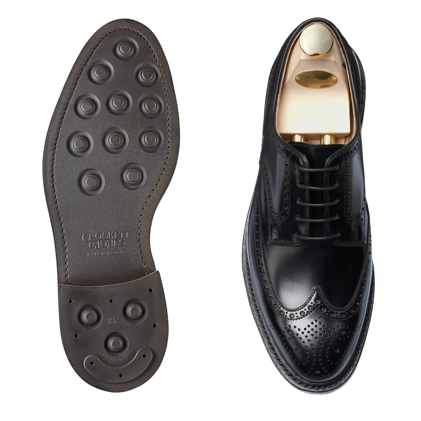 Pembroke Black Cavalry Calf,Men Derbys
