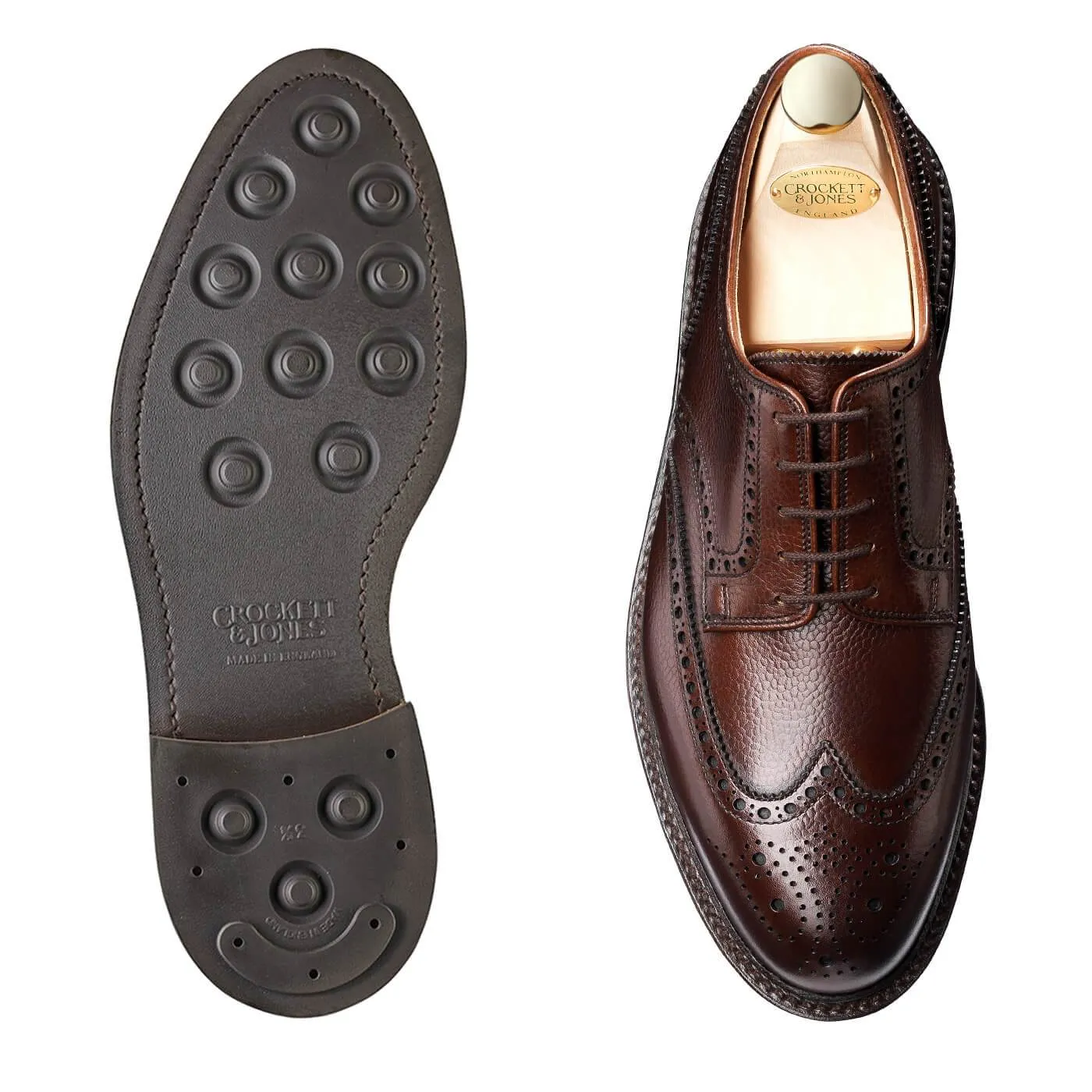 Pembroke Dark Brown Scotch Grain,Men Derbys
