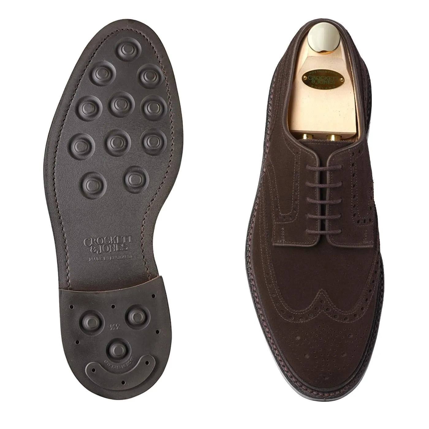 Pembroke Dark Brown Suede,Men Derbys