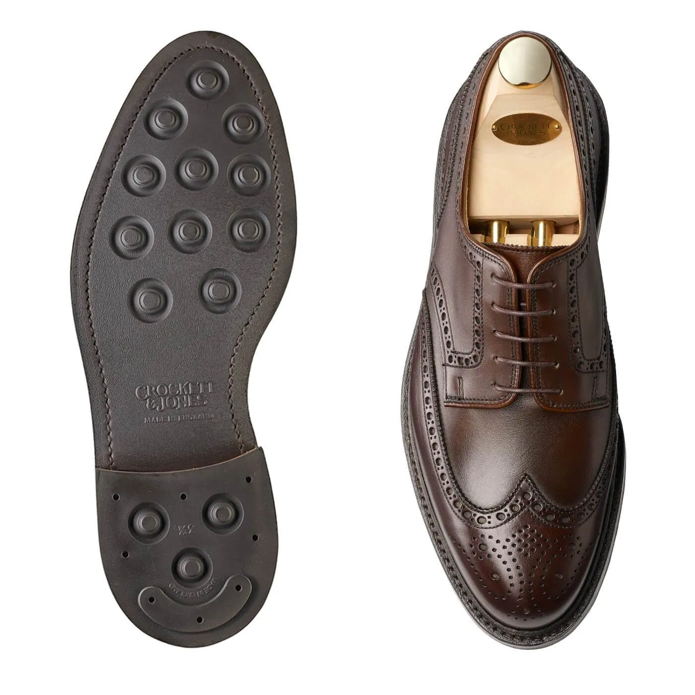 Pembroke Dark Brown Wax Calf,Men Derbys
