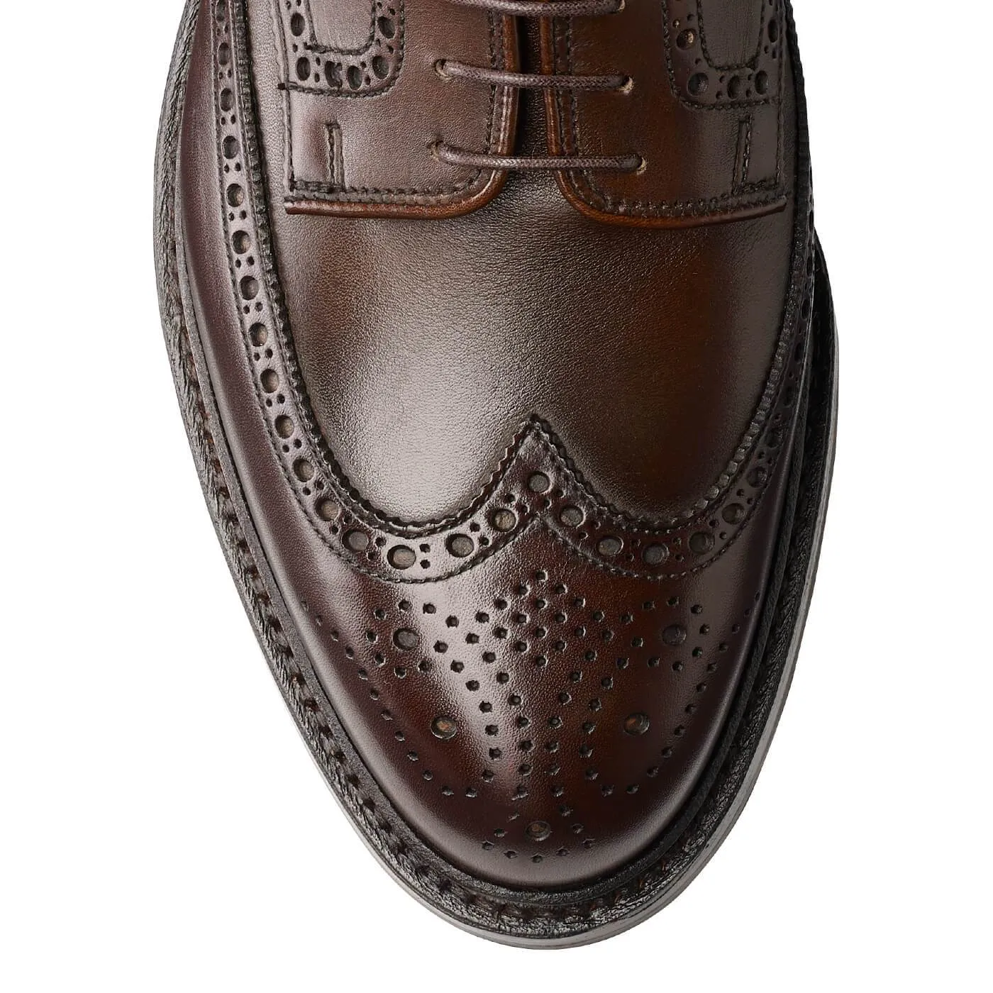 Pembroke Dark Brown Wax Calf,Men Derbys