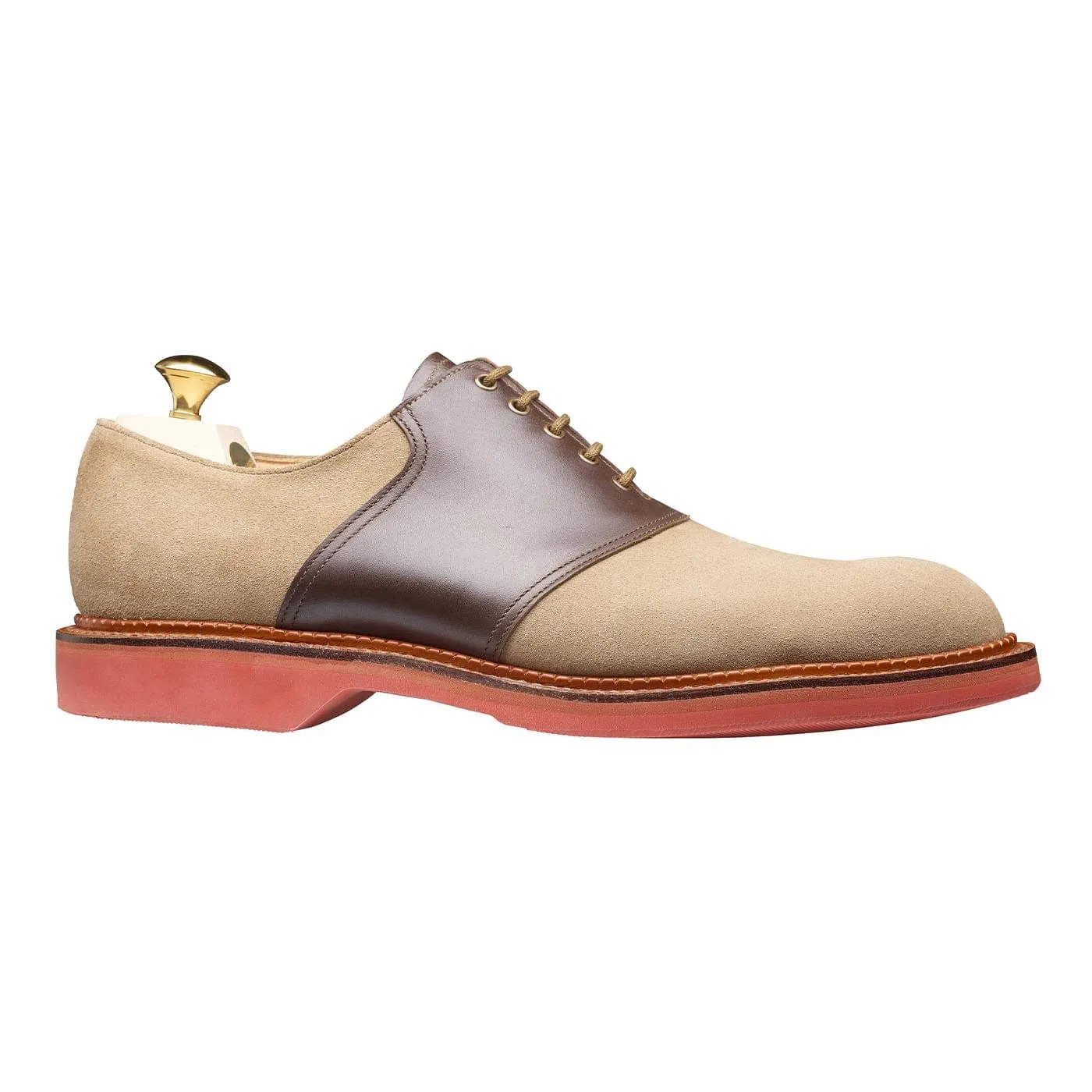 Penn Khaki Suede & Dark Brown Wax Calf,Men Oxfords