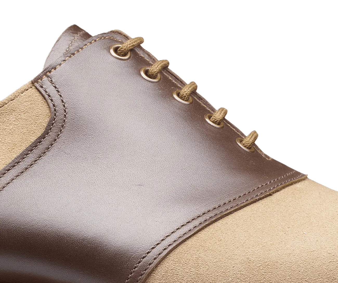 Penn Khaki Suede & Dark Brown Wax Calf,Men Oxfords