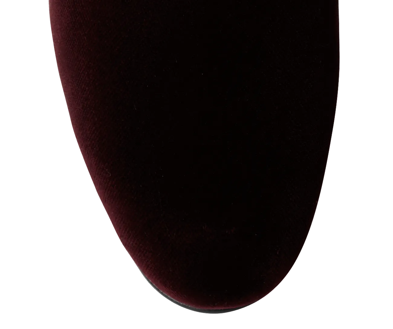 Plain Albert Burgundy Velvet,Men Slippers