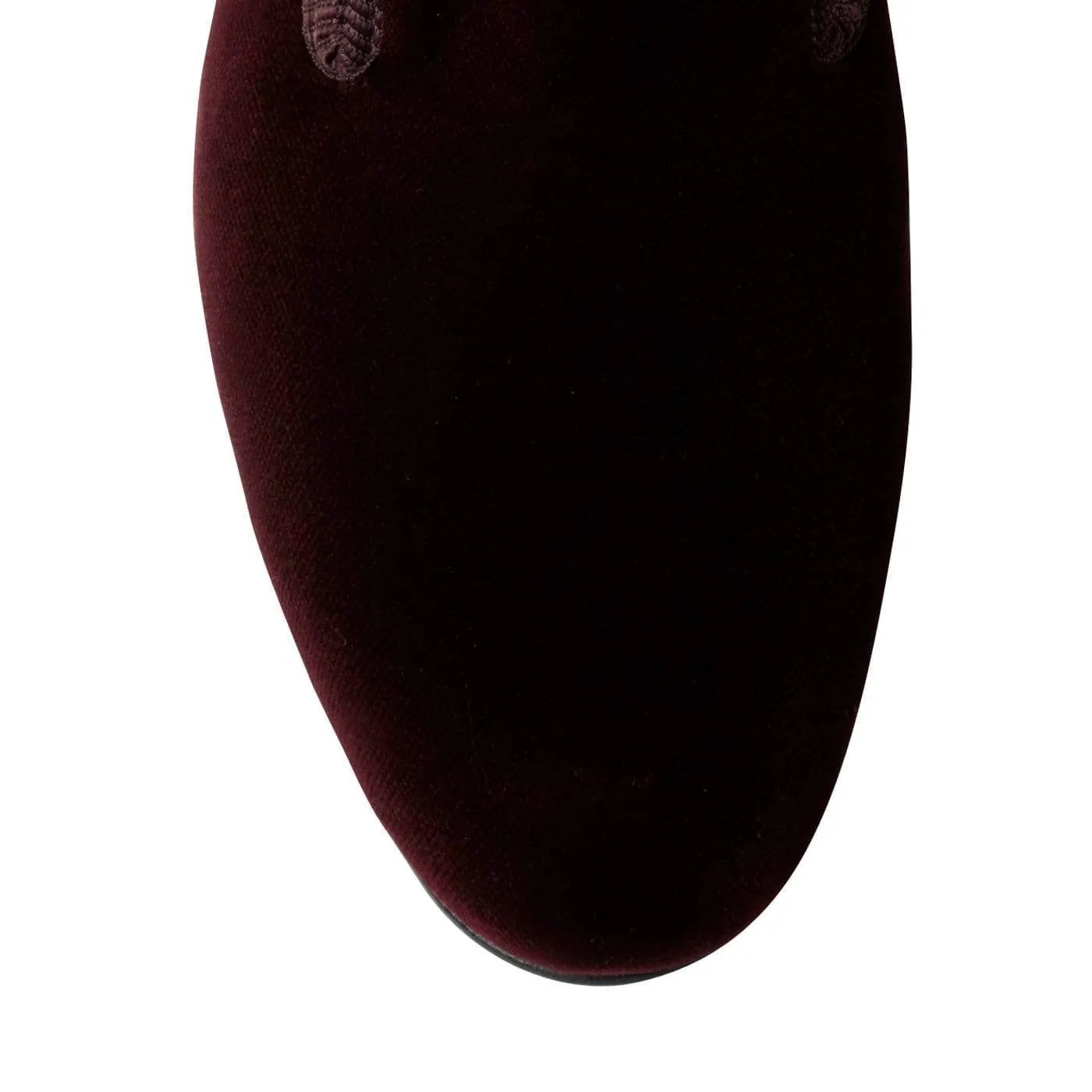 Plain Albert Burgundy Velvet,Men Slippers