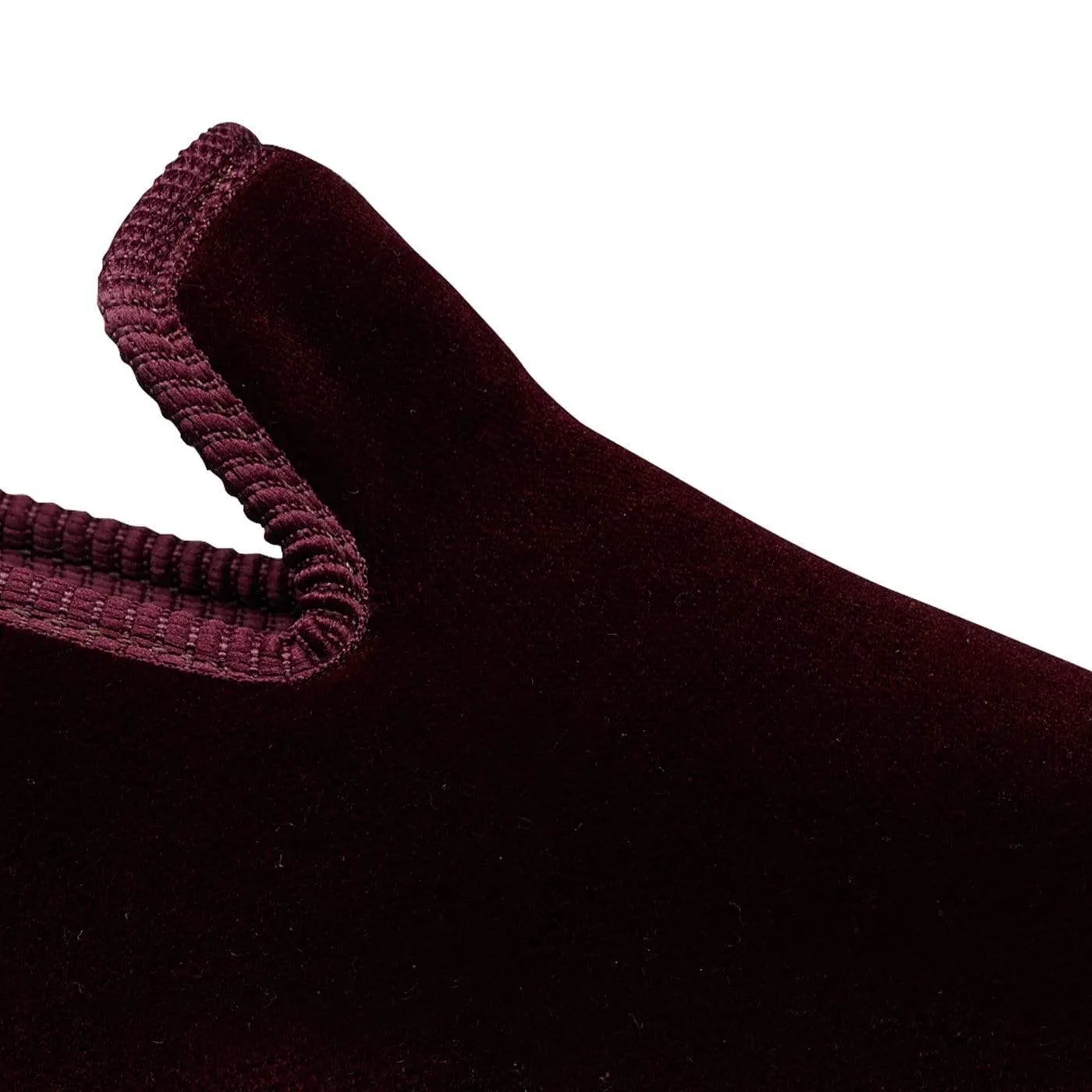 Plain Albert Burgundy Velvet,Men Slippers