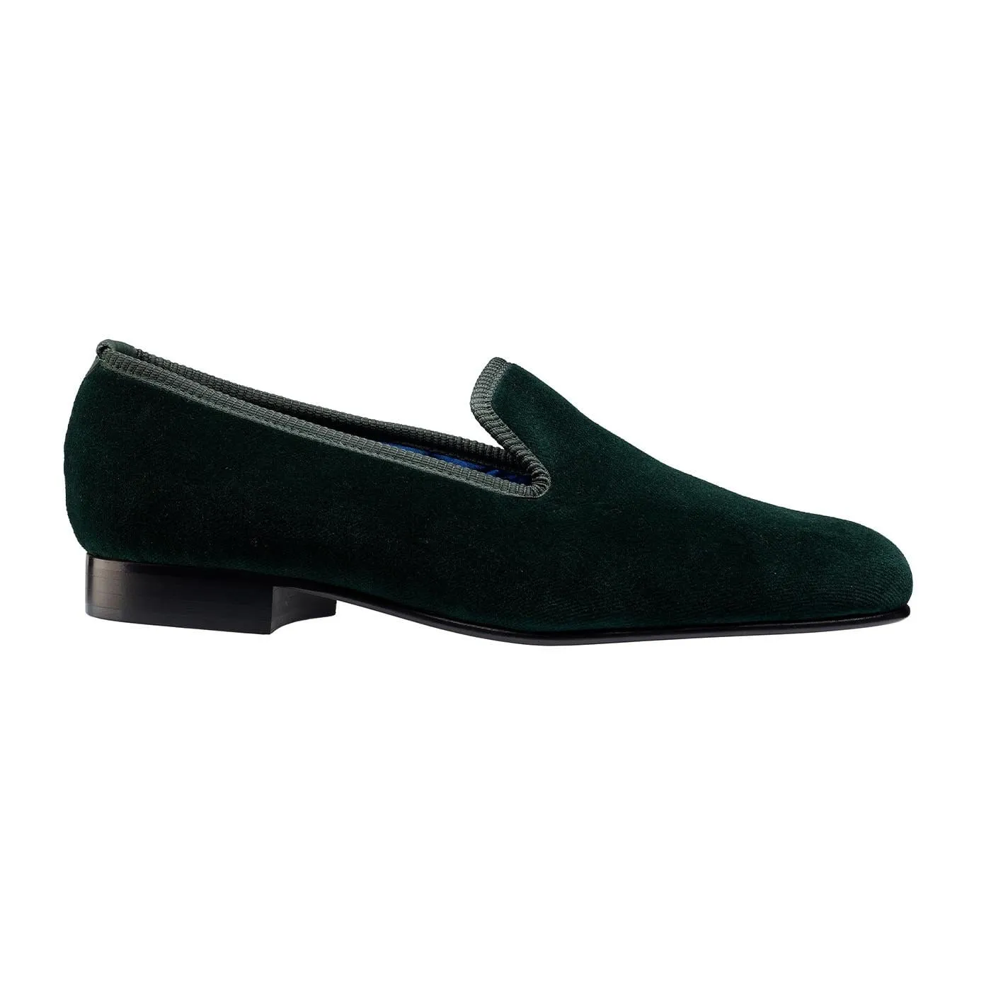 Plain Albert Green Velvet,Men Slippers
