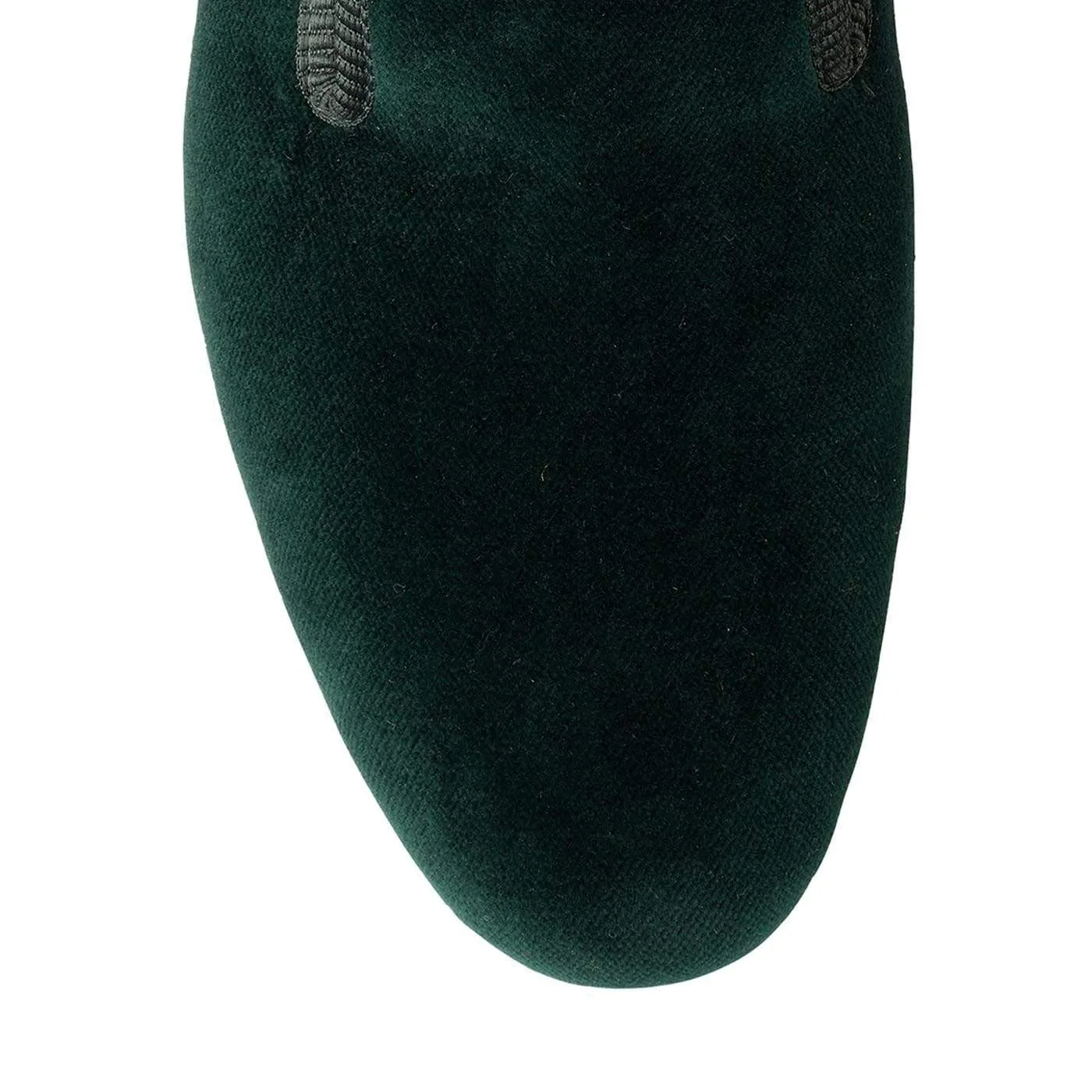 Plain Albert Green Velvet,Men Slippers