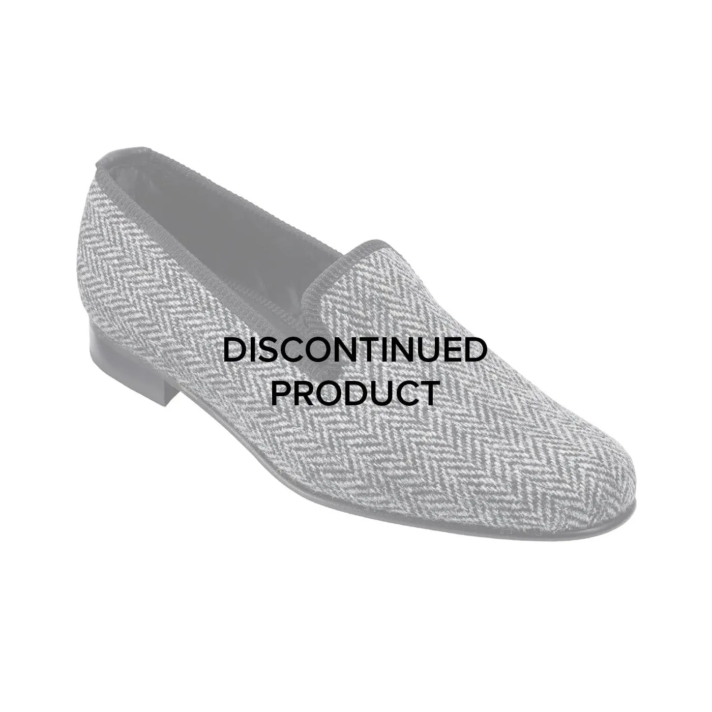 Plain Albert Grey Harris Tweed,Men Slippers