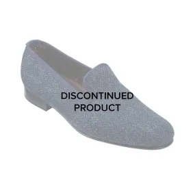 Plain Albert Navy Harris Tweed,Men Slippers