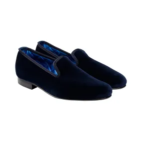 Plain Albert Navy Velvet (Mens),Men Slippers