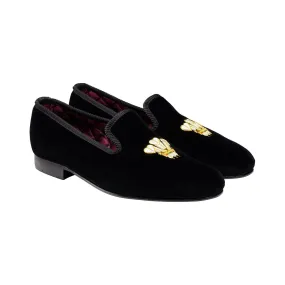 P.O.W Black Velvet,Men Slippers