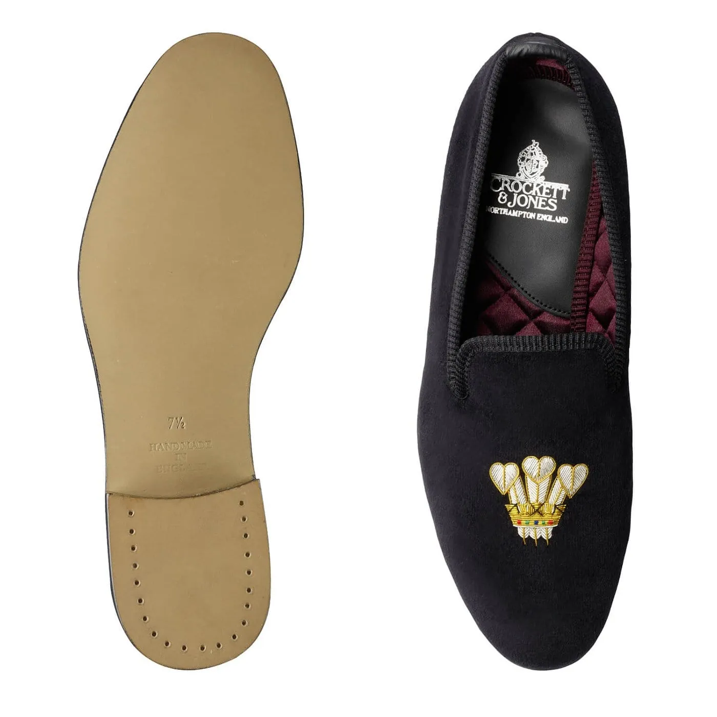 P.O.W Black Velvet,Men Slippers