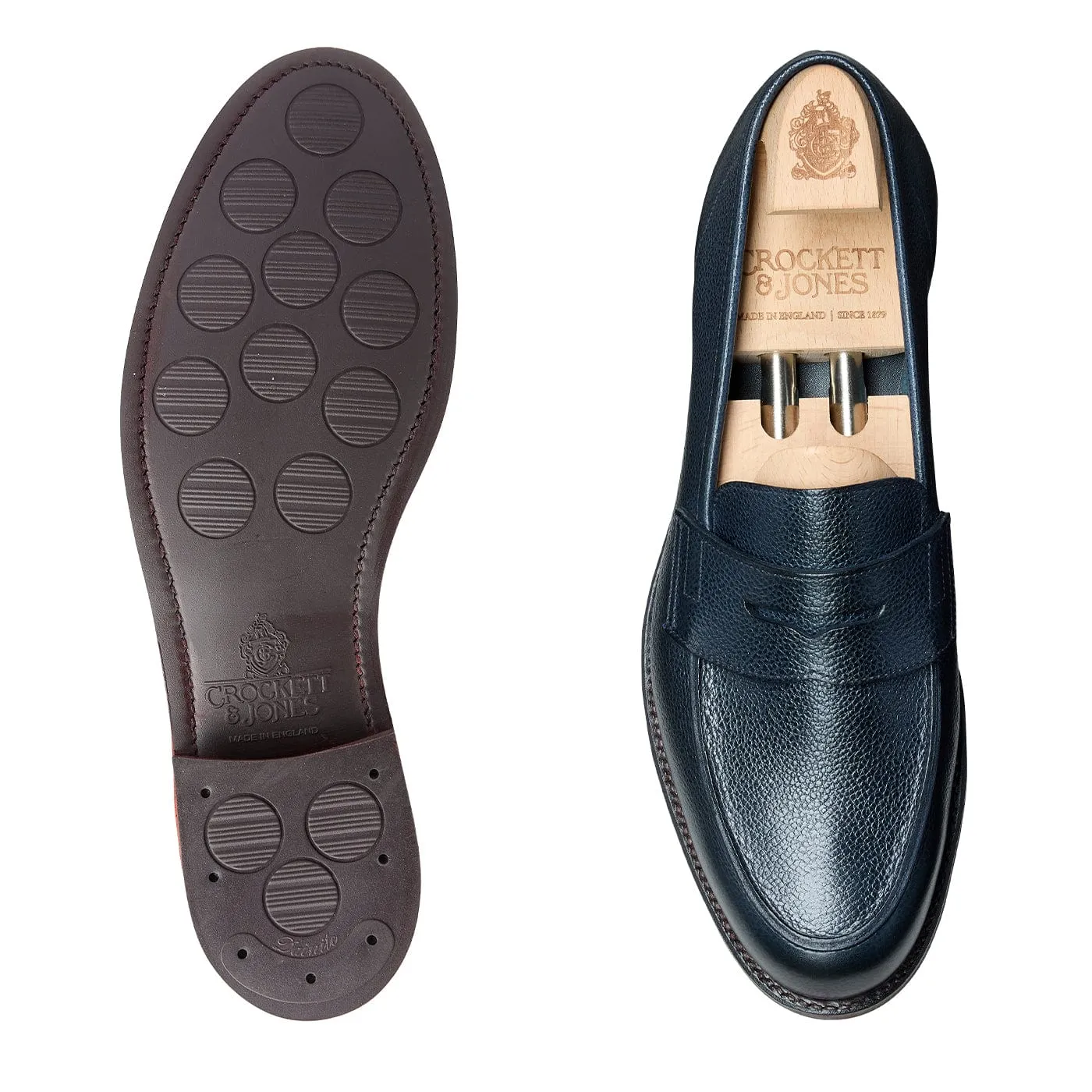 Richmond 2 Navy Pebble Grain,Men Loafers