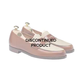 Richmond 2 Tan Burnished Calf & Stone Canvas,Men Loafers