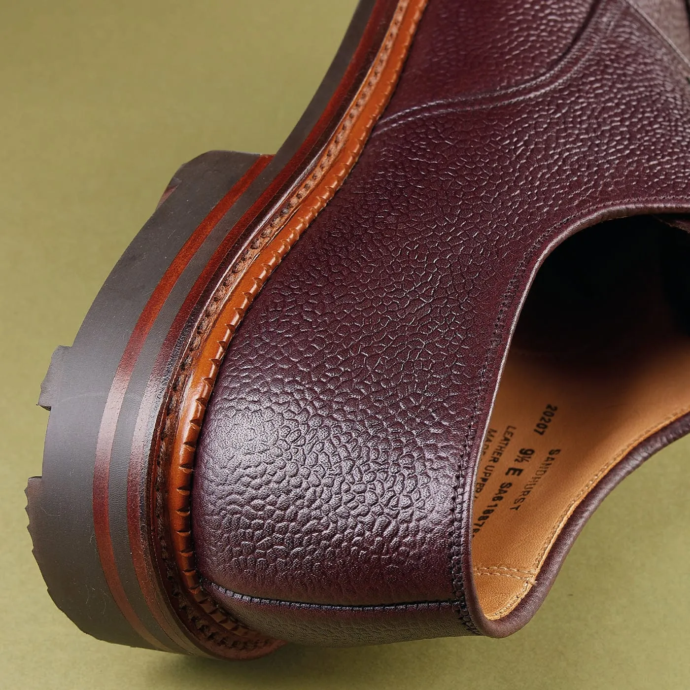 Sandhurst Oxblood Zug Grain,Men Derbys