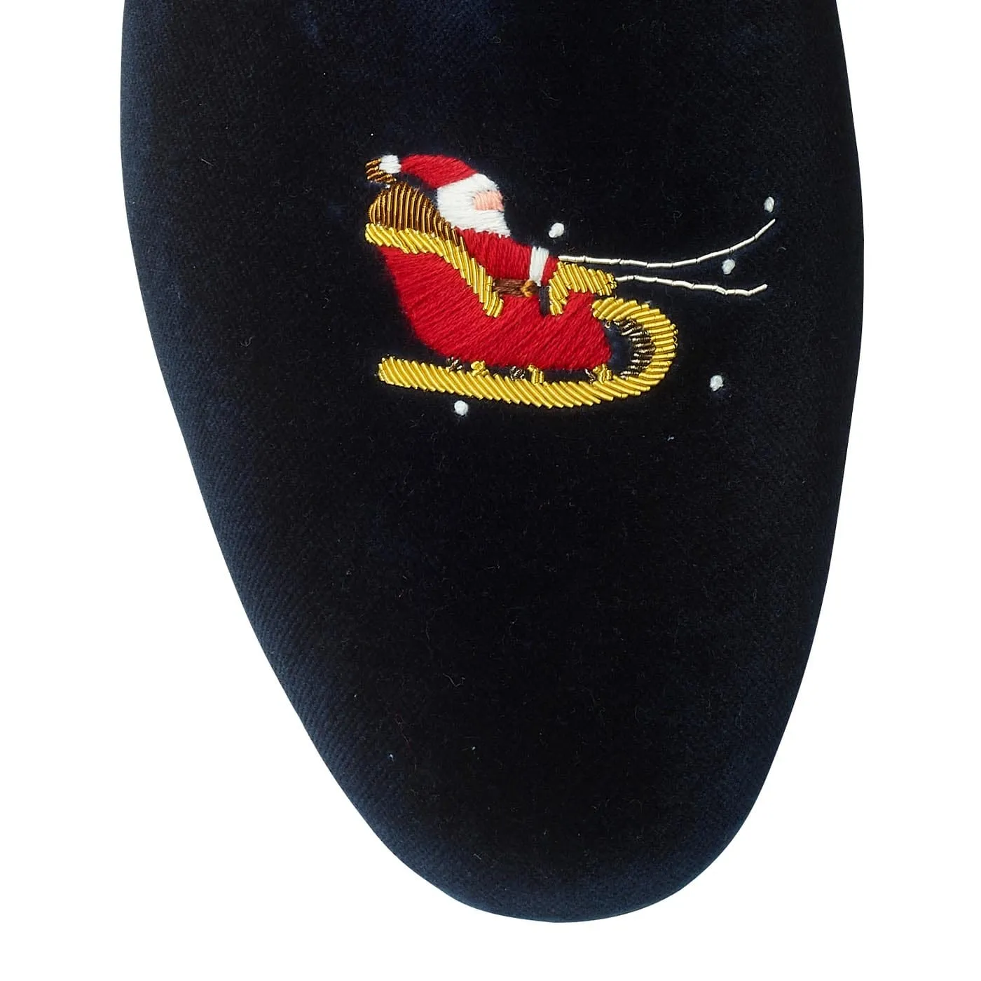 Santa Navy Velvet,Men Slippers