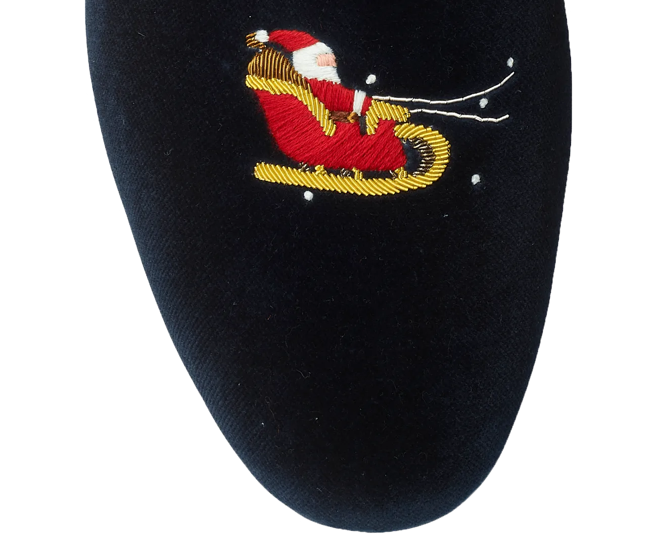 Santa Navy Velvet,Men Slippers