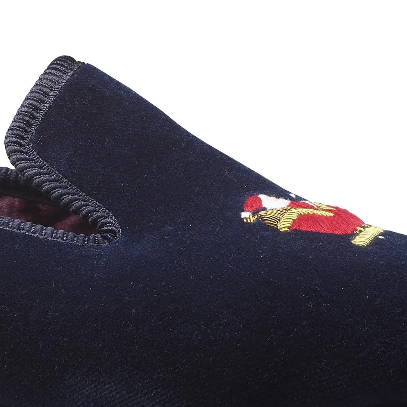 Santa Navy Velvet,Men Slippers
