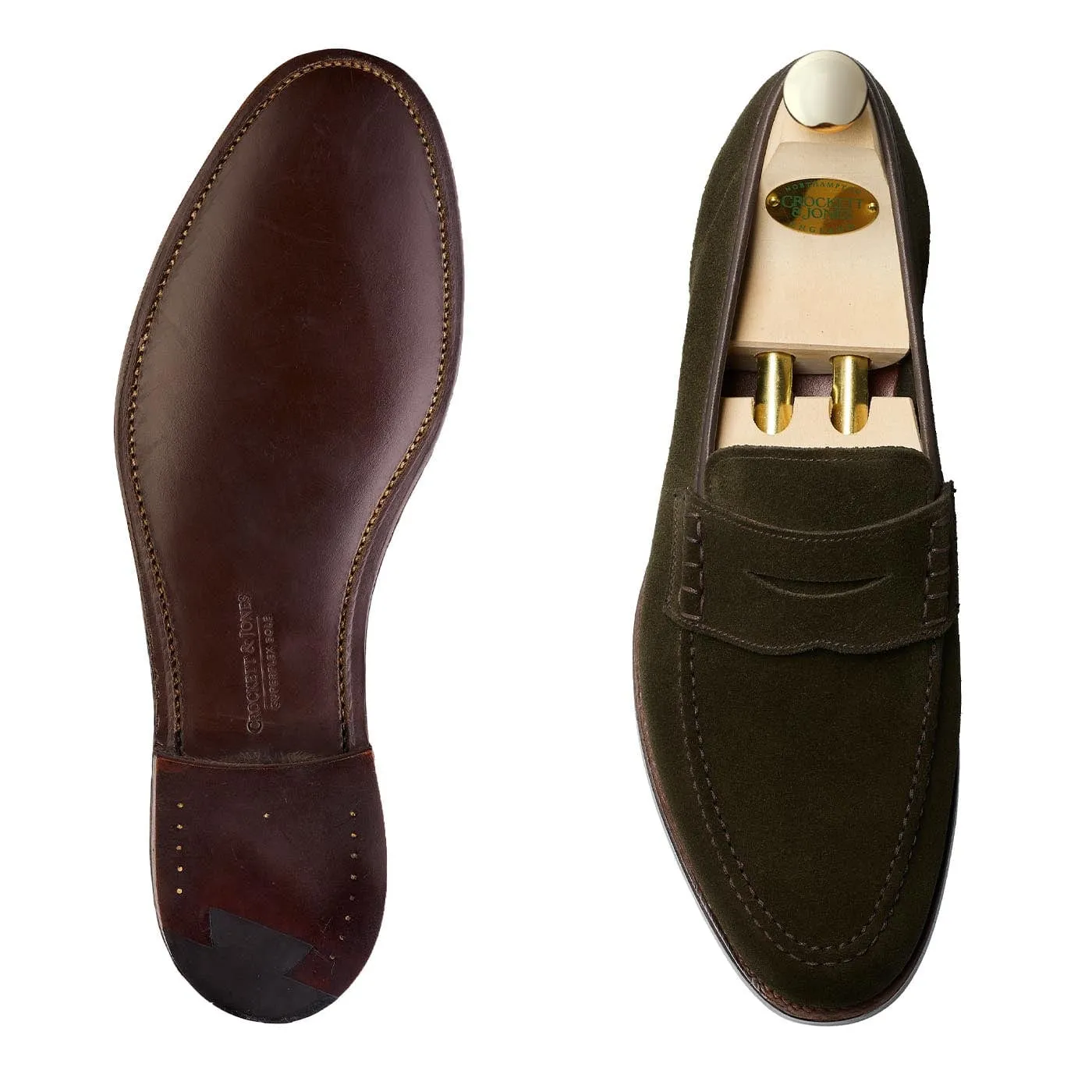 Seaton Earth Green Suede,Men Loafers