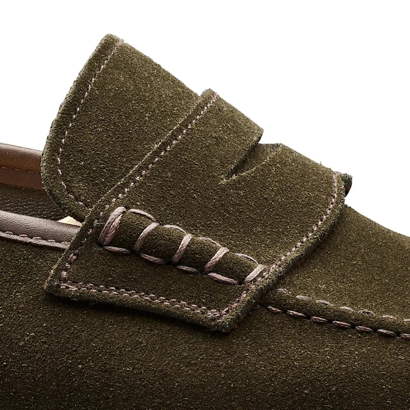 Seaton Earth Green Suede,Men Loafers